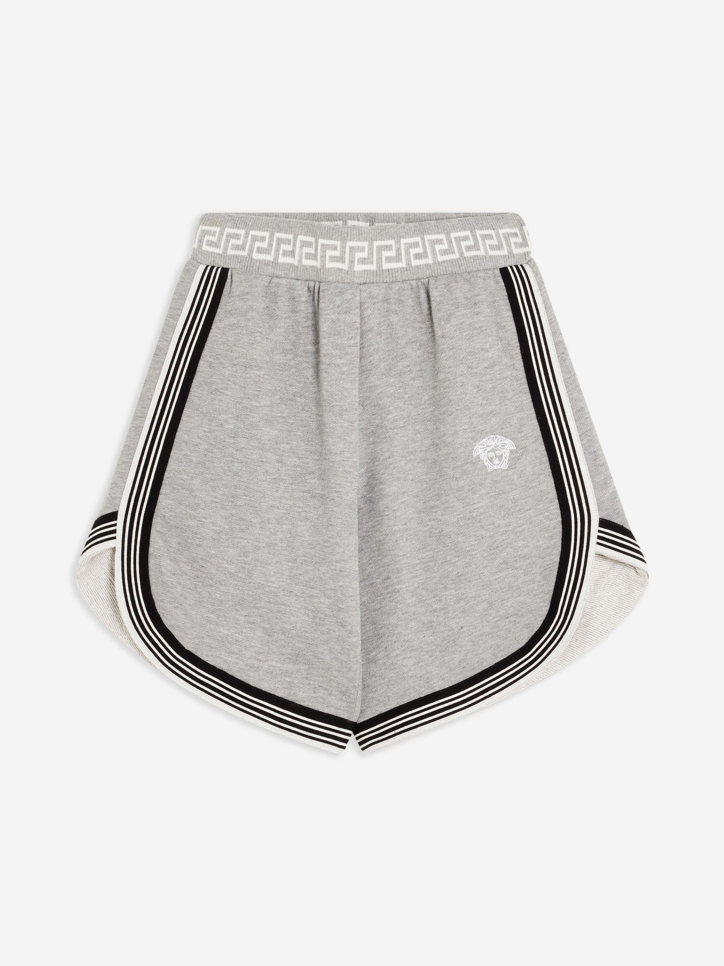 Versace Boys Medusa Logo Shorts in Grey Best Pices