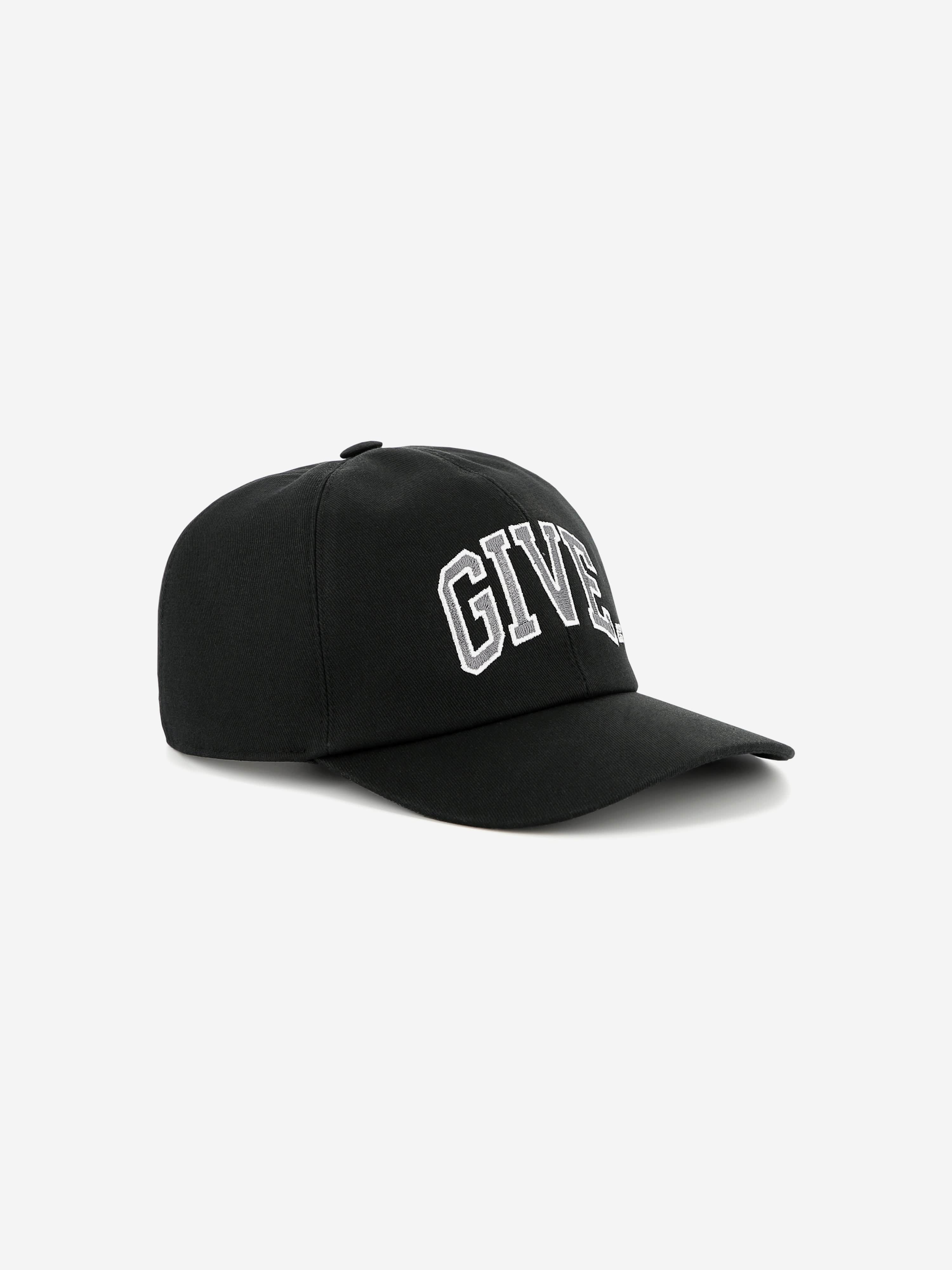 Boys Embroidered Logo Cap in Black Perfect Sale Online