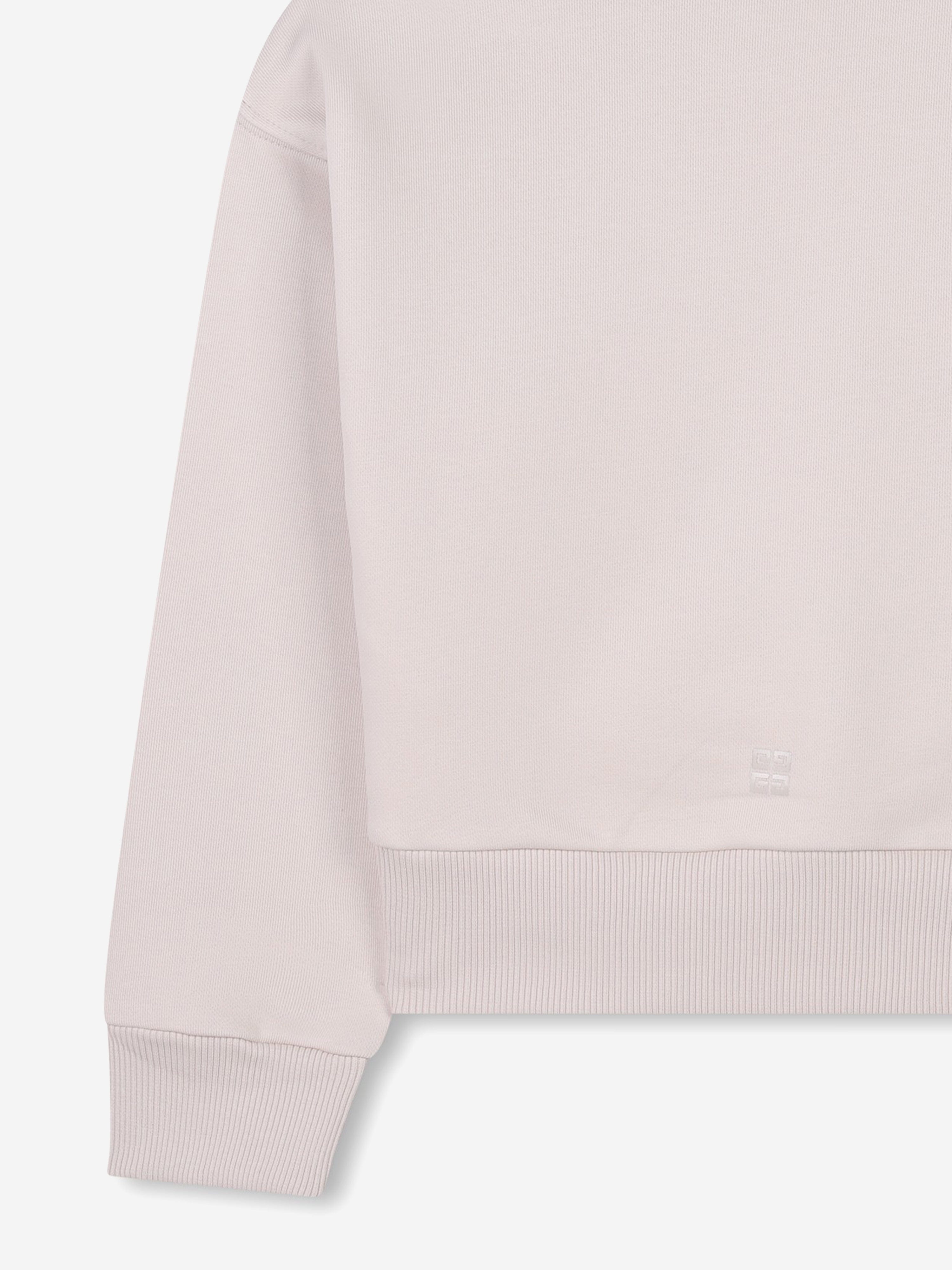 Girls Logo Print Sweatshirt in Beige For Nice Online