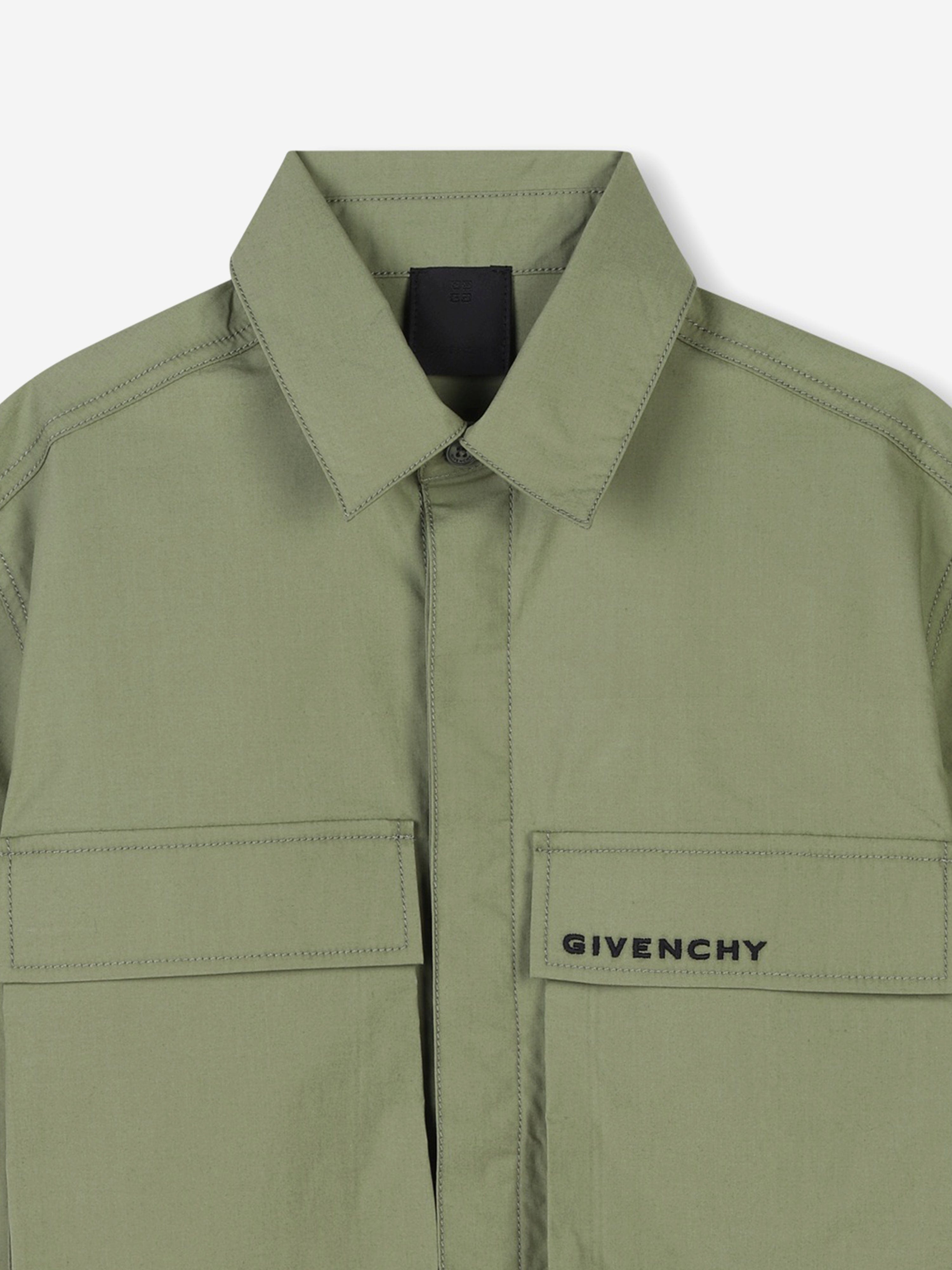 Boys Logo Pocket Flap Shirt in Green Buy Cheap Cheapest Pice