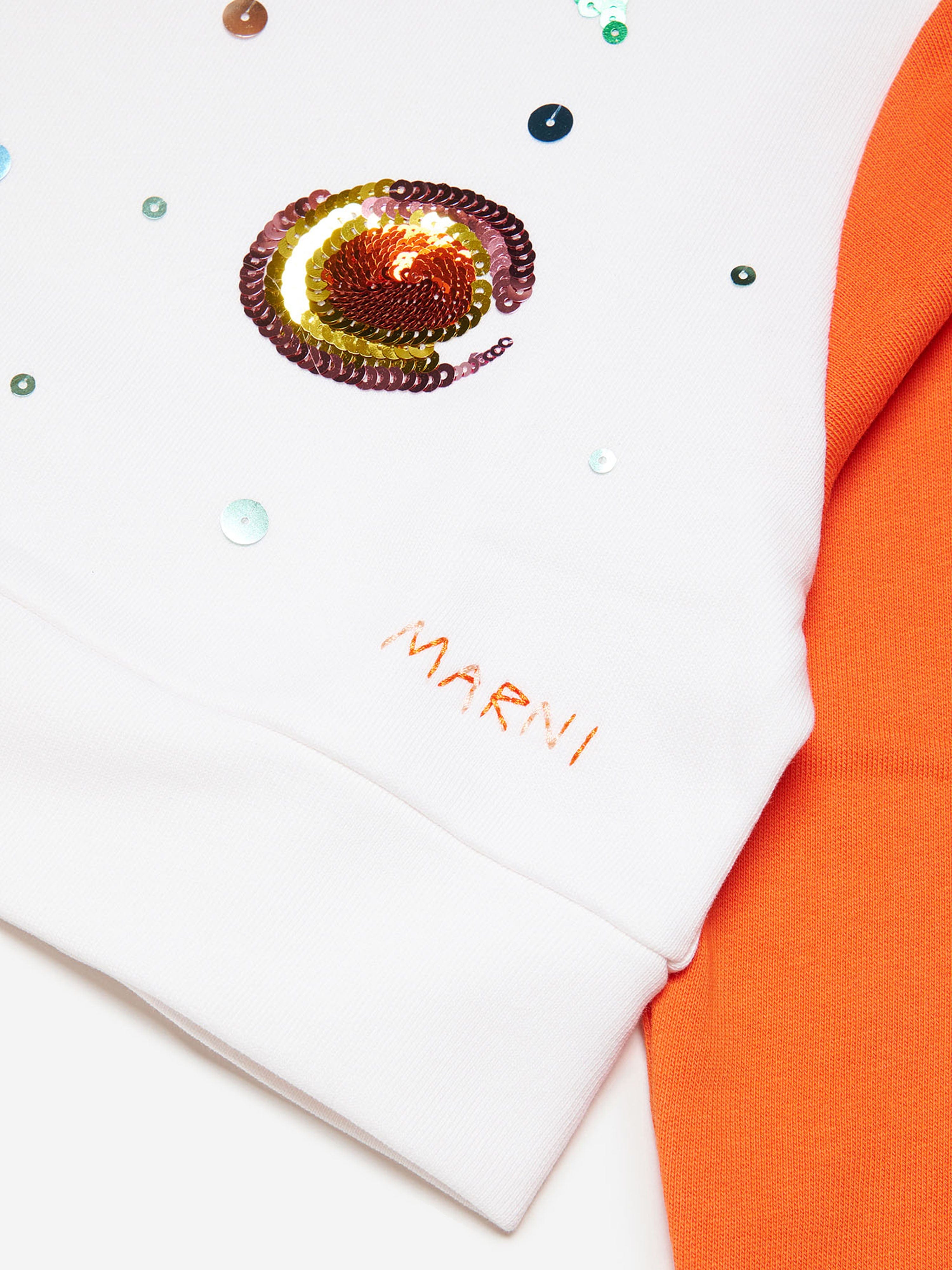 MARNI Girls Embellished Flower Sweatshirt in White Clearance Store For Sale