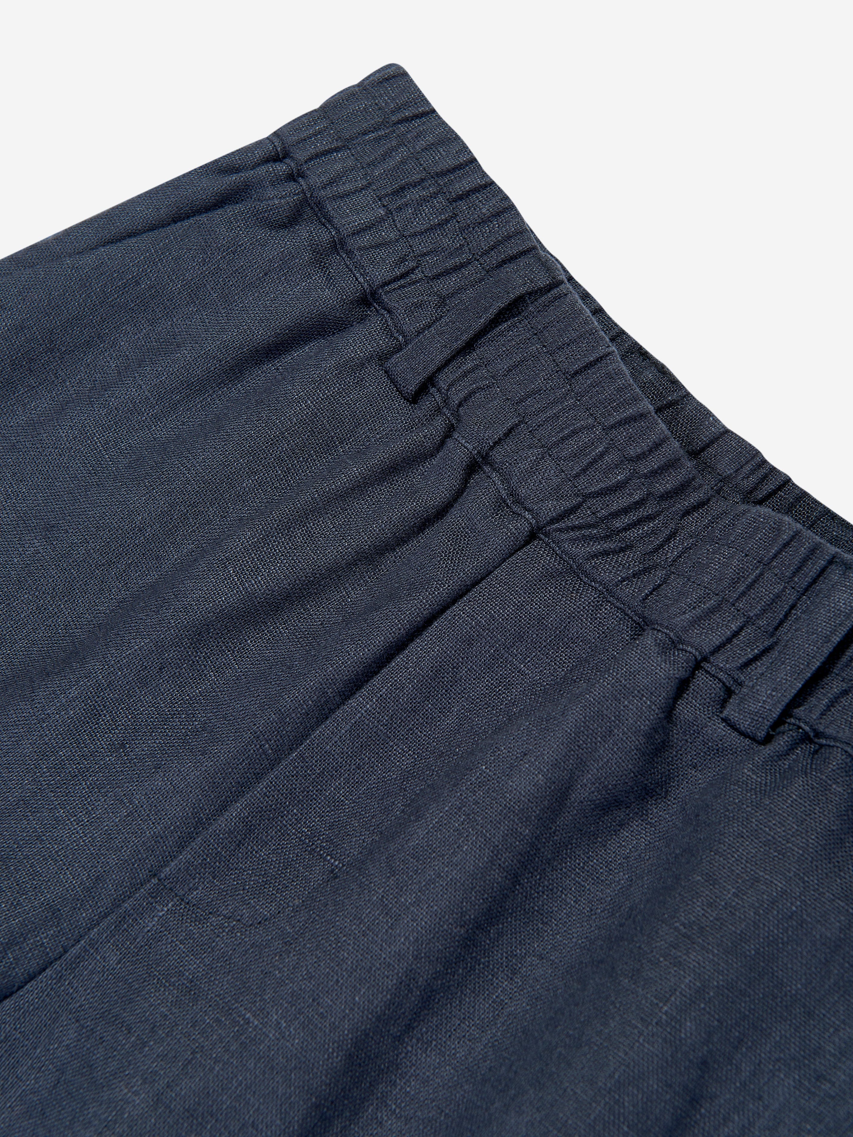 Trussardi Boys Nauta Linen Bermuda Shorts in Blue For Nice Online