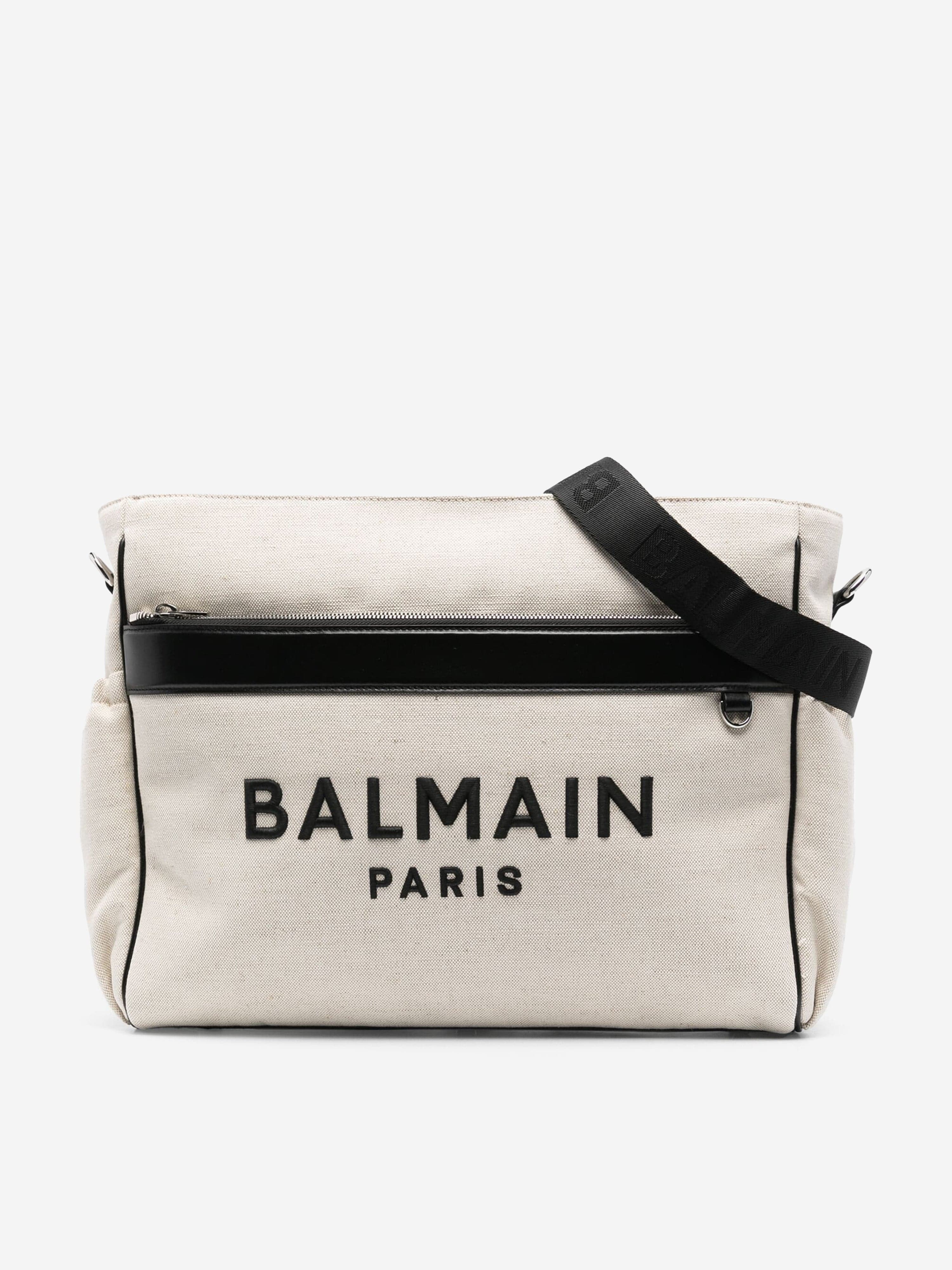 Balmain Baby Logo Changing Bag in White (40cm) Sale Fake