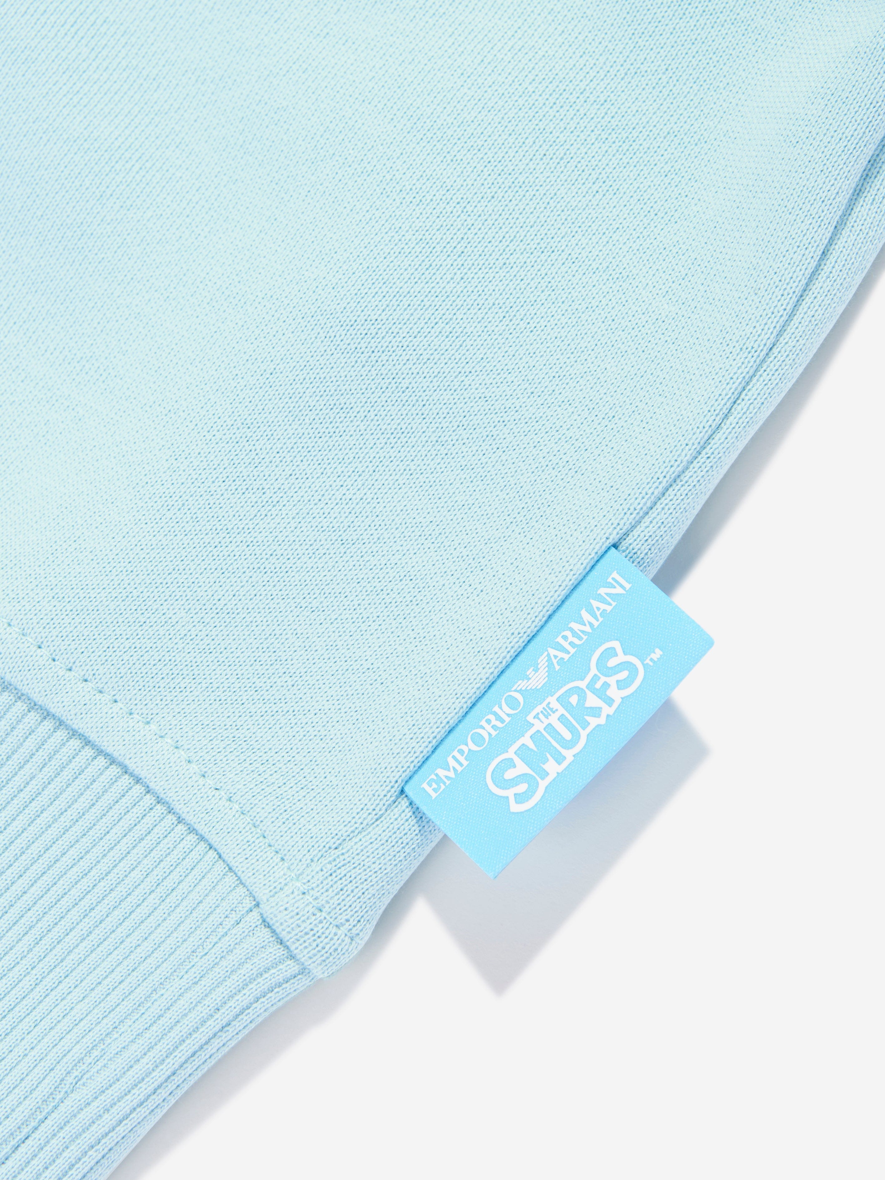 Emporio Armani Boys Smurf Sweatshirt in Blue Cheap High Quality