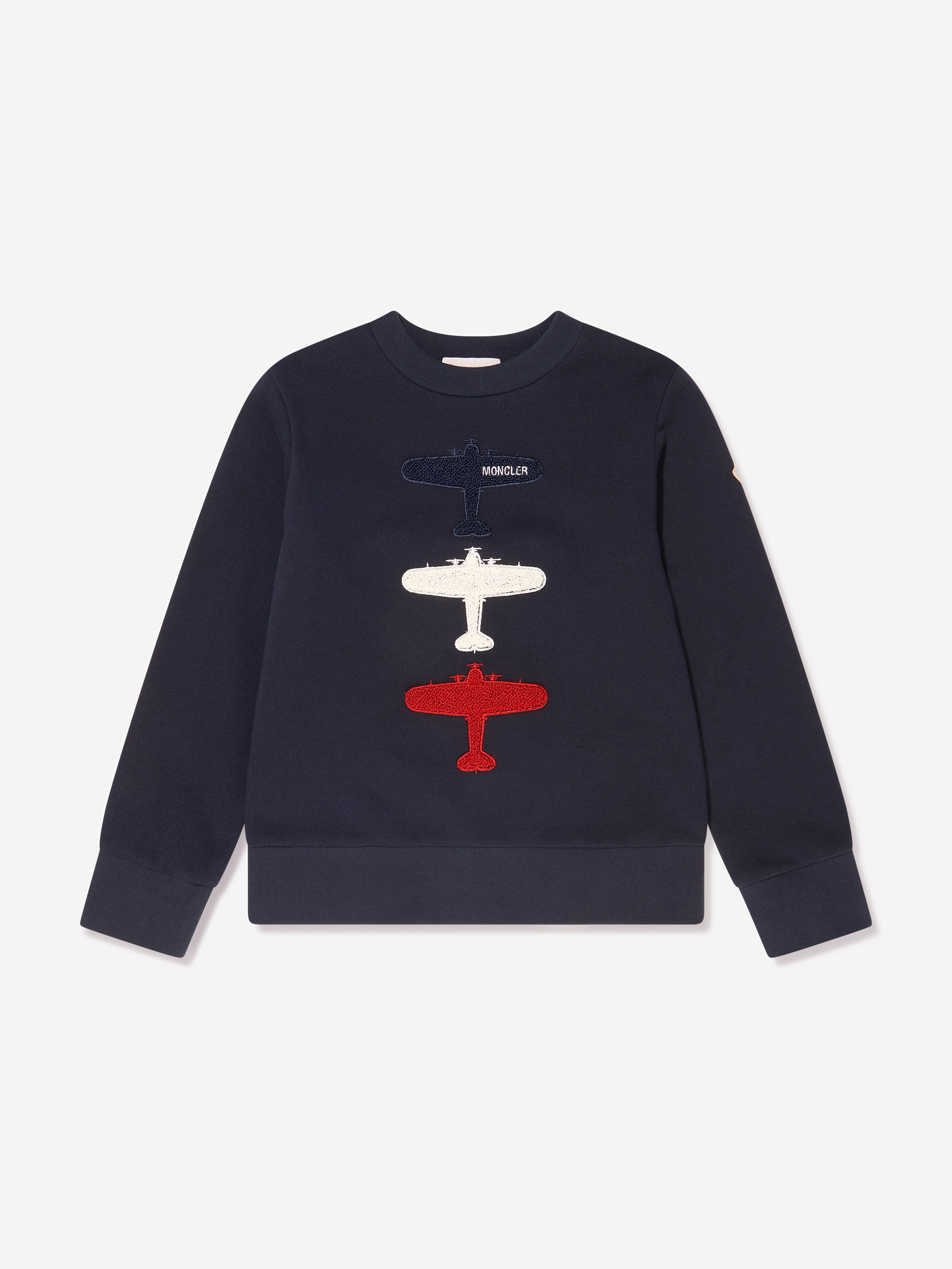 Moncler Enfant Boys Planes Print Sweatshirt in Navy Free Shipping Best Place