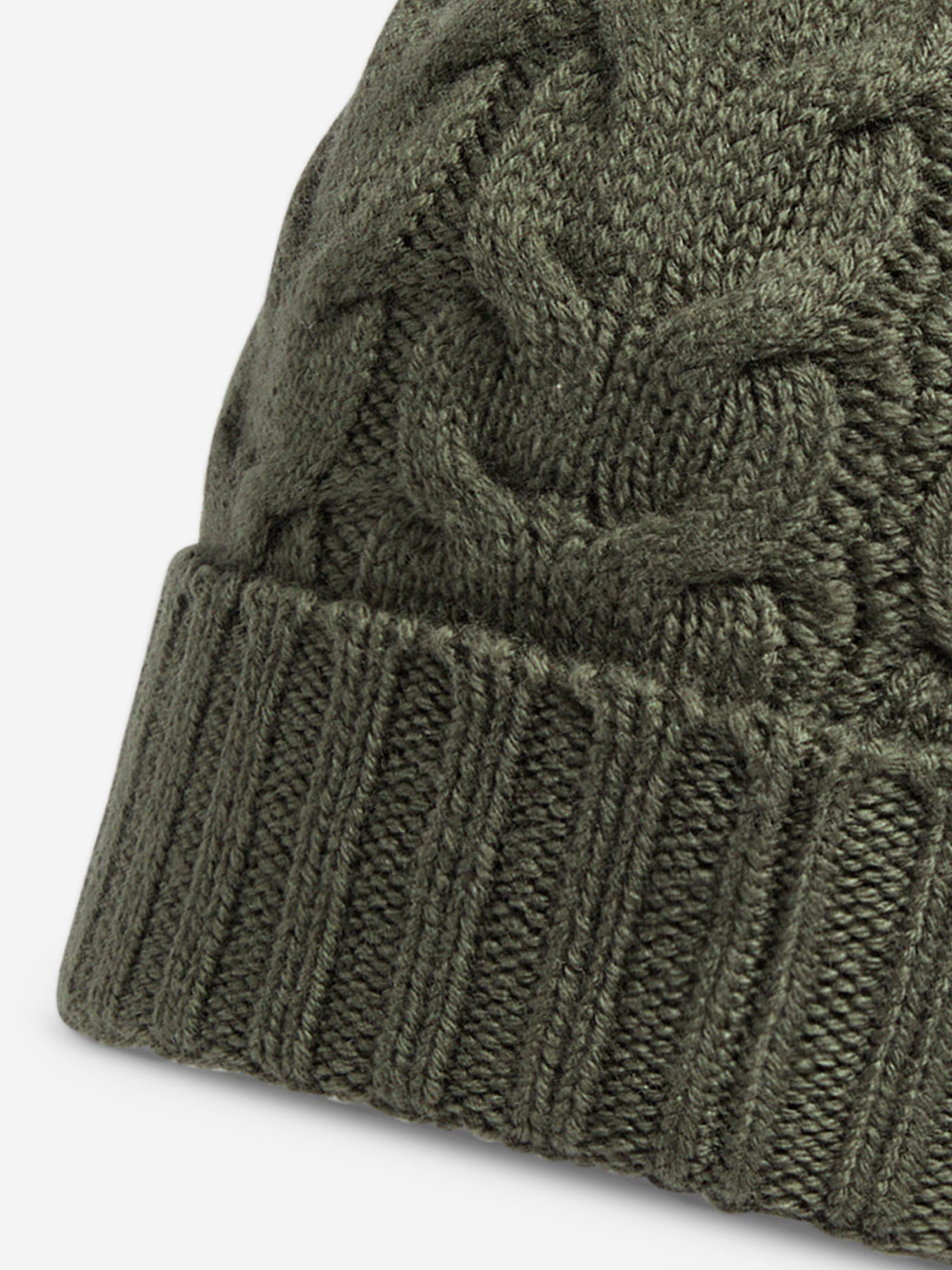 Moncler Enfant Boys Logo Beanie Hat in Green Outlet Store Cheap Online