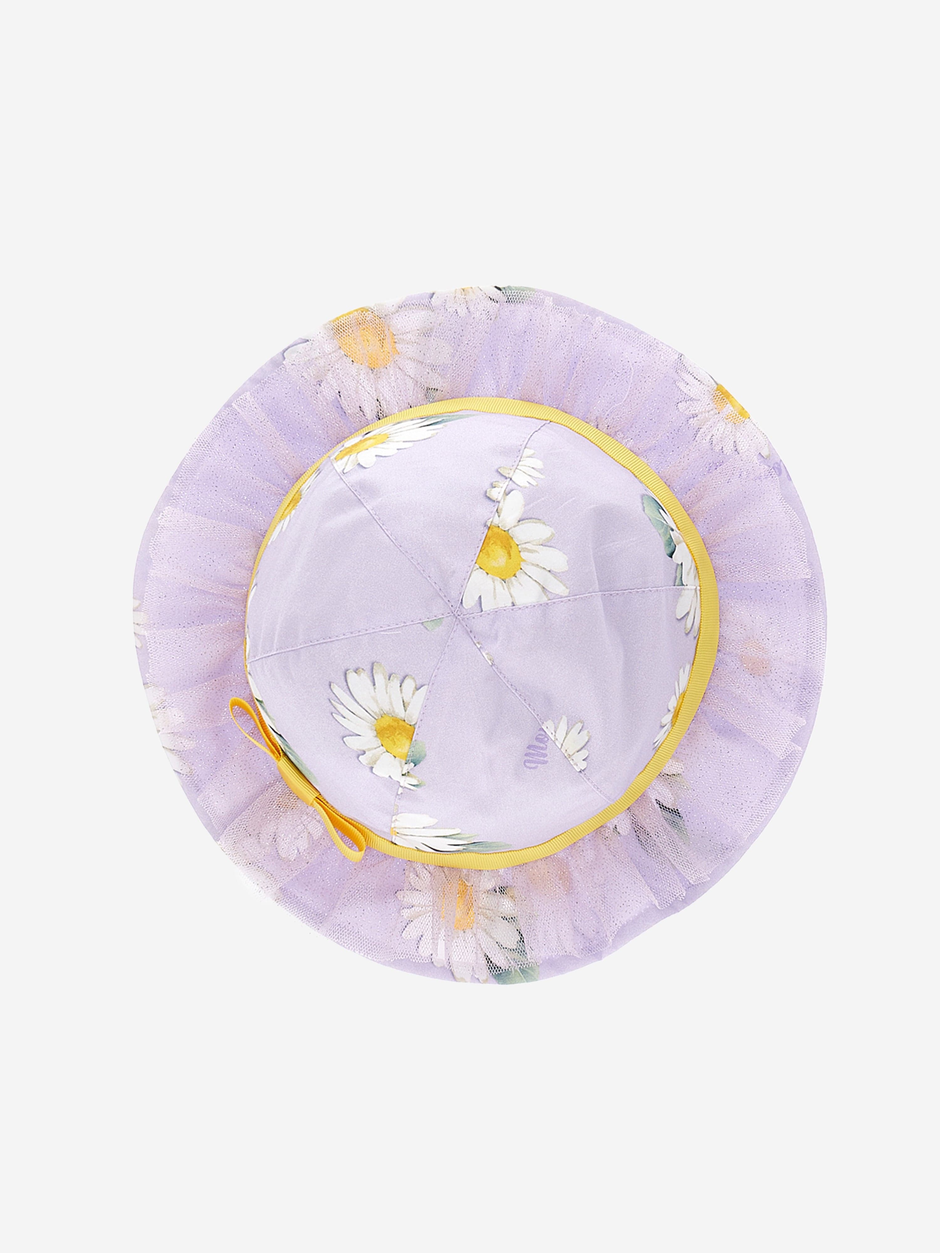Monnalisa Baby Girls Daisy Bucket Hat in Purple Sale Explore