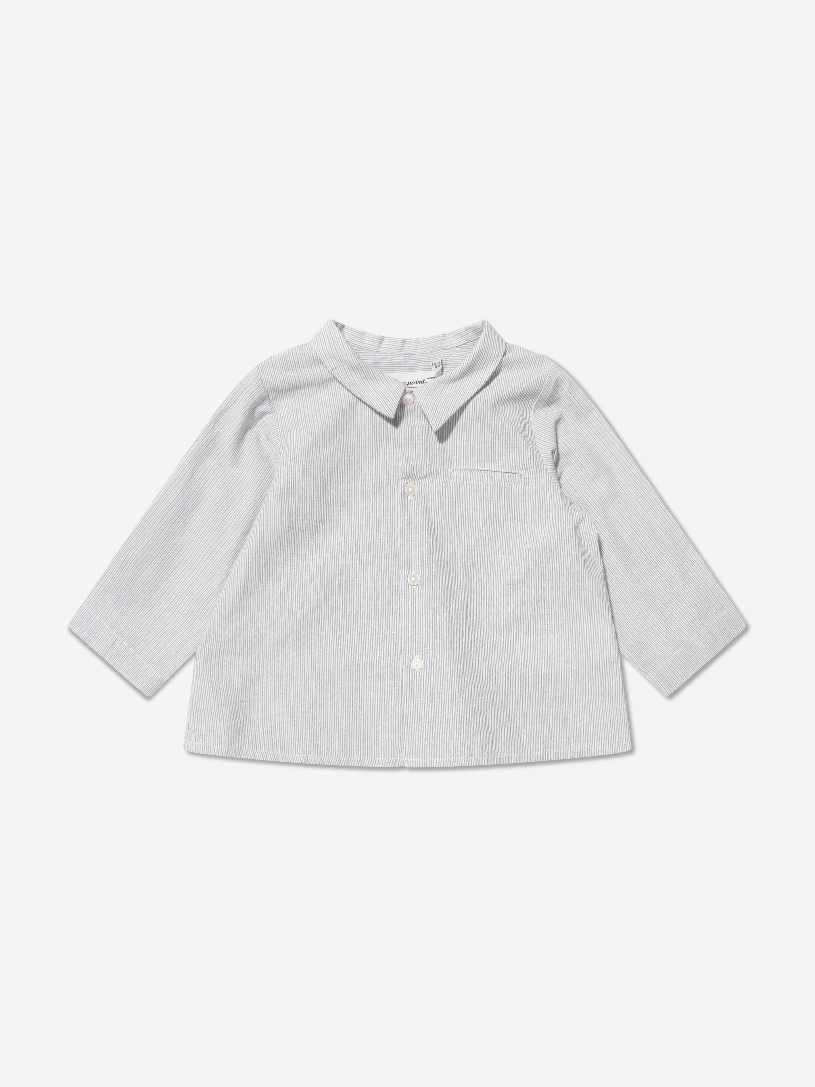 Bonpoint Baby Boys Boubou Shirt in Grey Eastbay Online