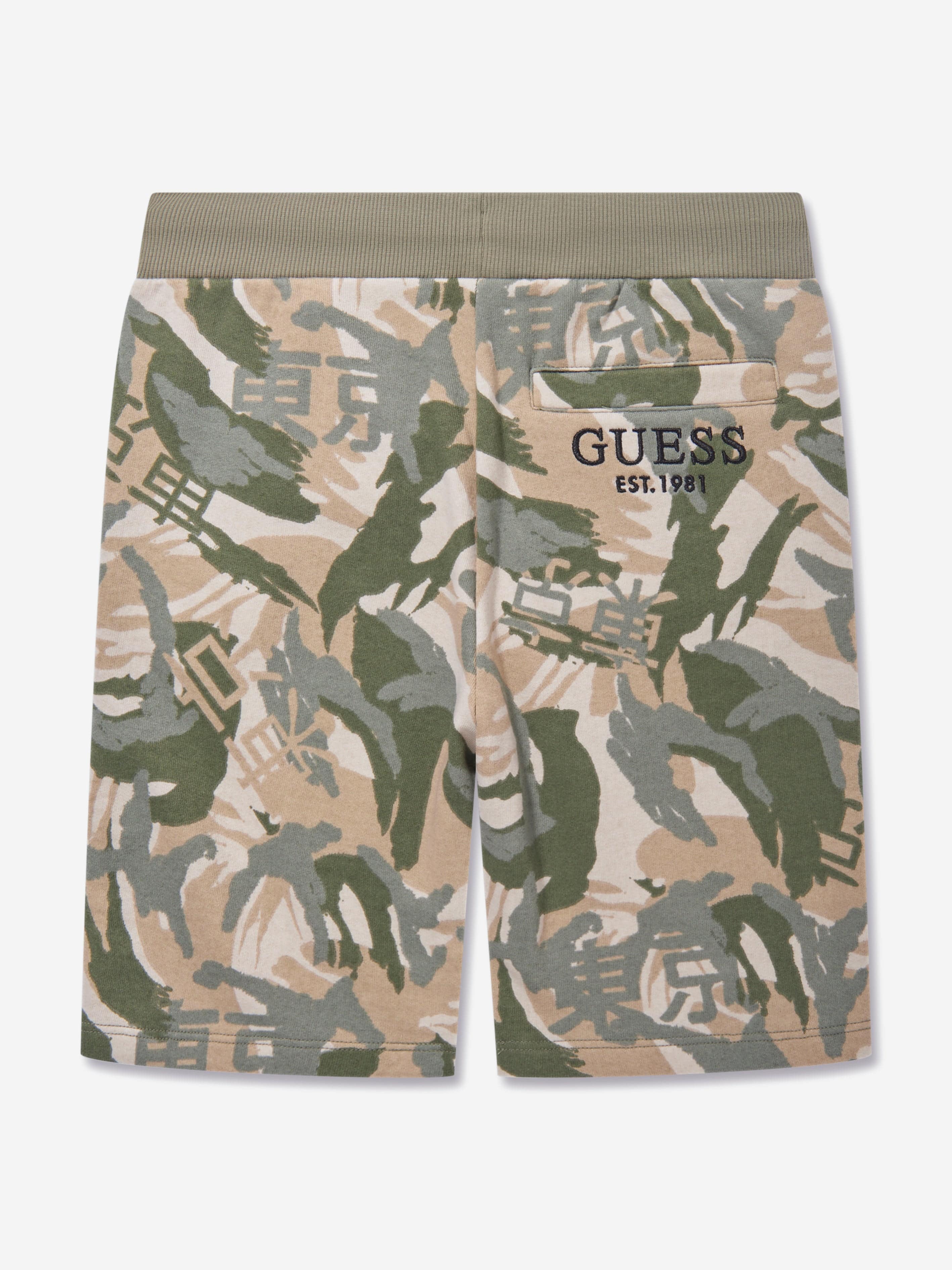 Guess Boys Desert Print Shorts in Green Free Shipping For Sale