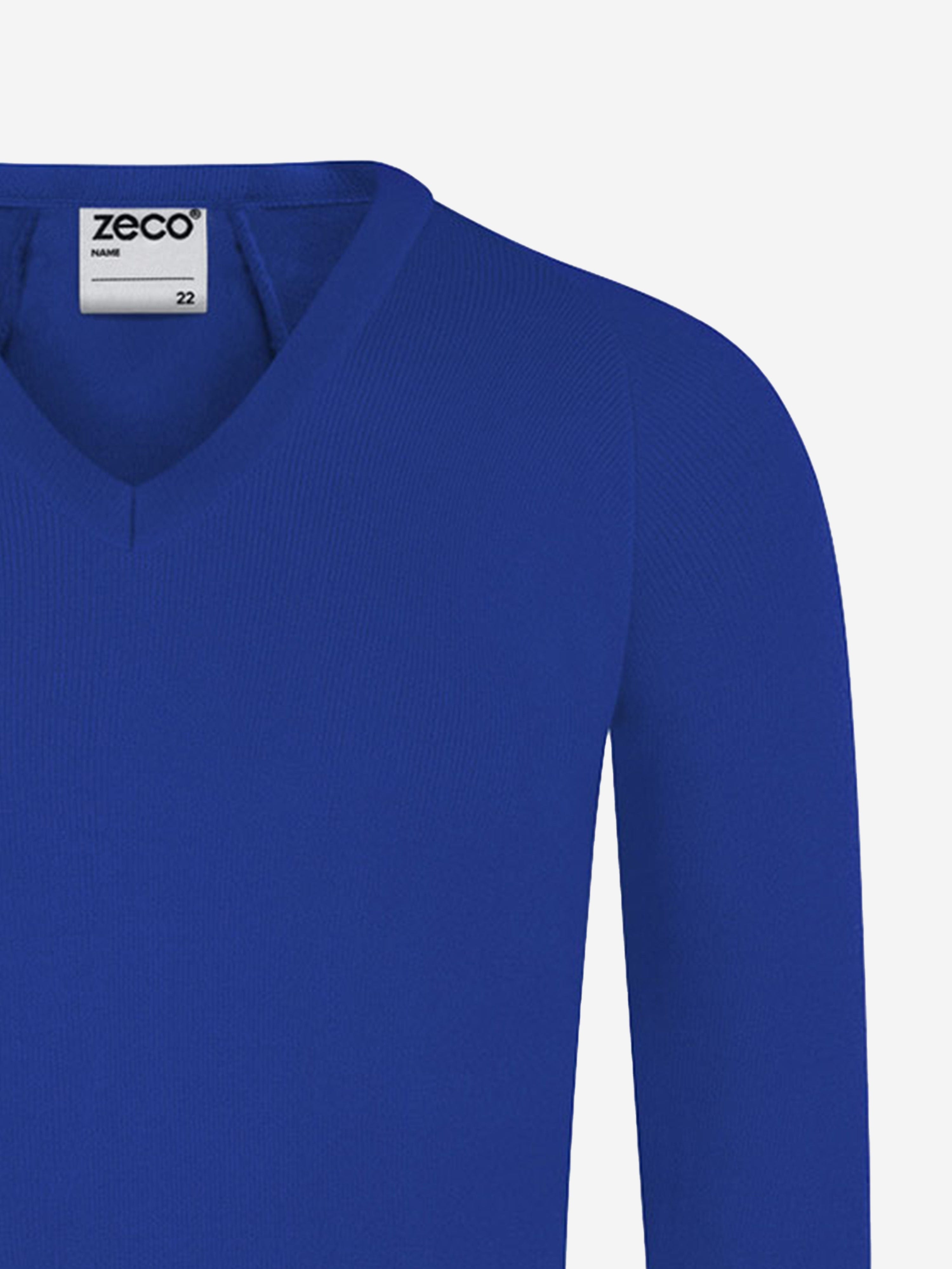 Zeco Kids School Knitted V-Neck Jumper in Blue Buy Cheap Cheapest Pice