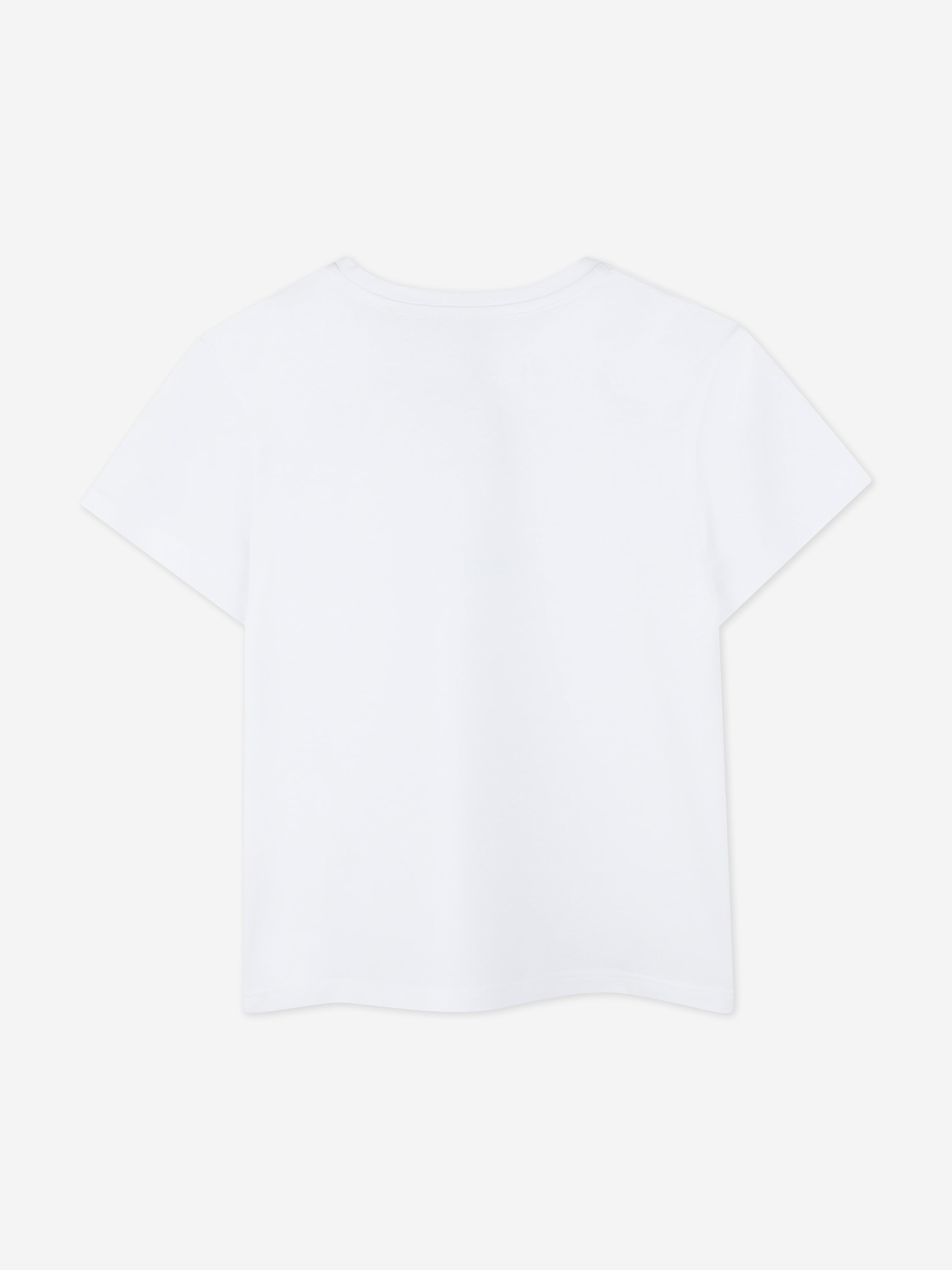 Girls Diamante Signature Logo T-Shirt in White 2025 New Sale Online