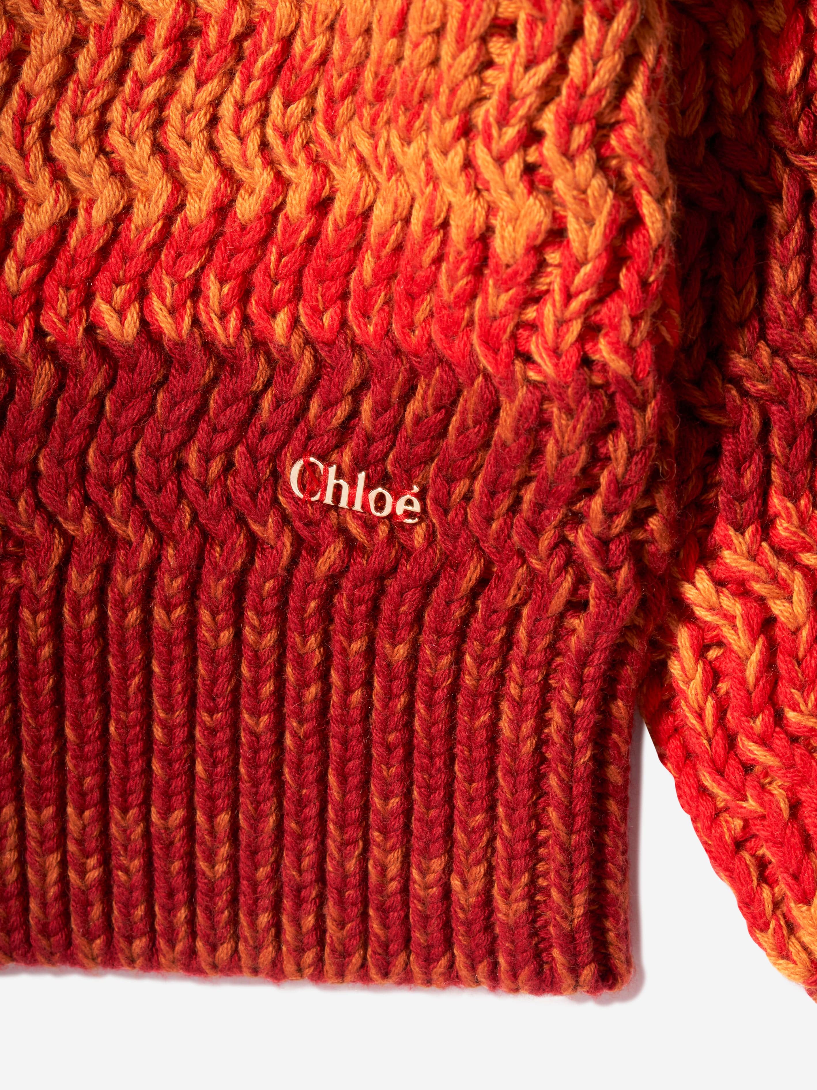 Chlo¨¦ Girls Knitted Gradient Jumper in Crimson Big Discount Online