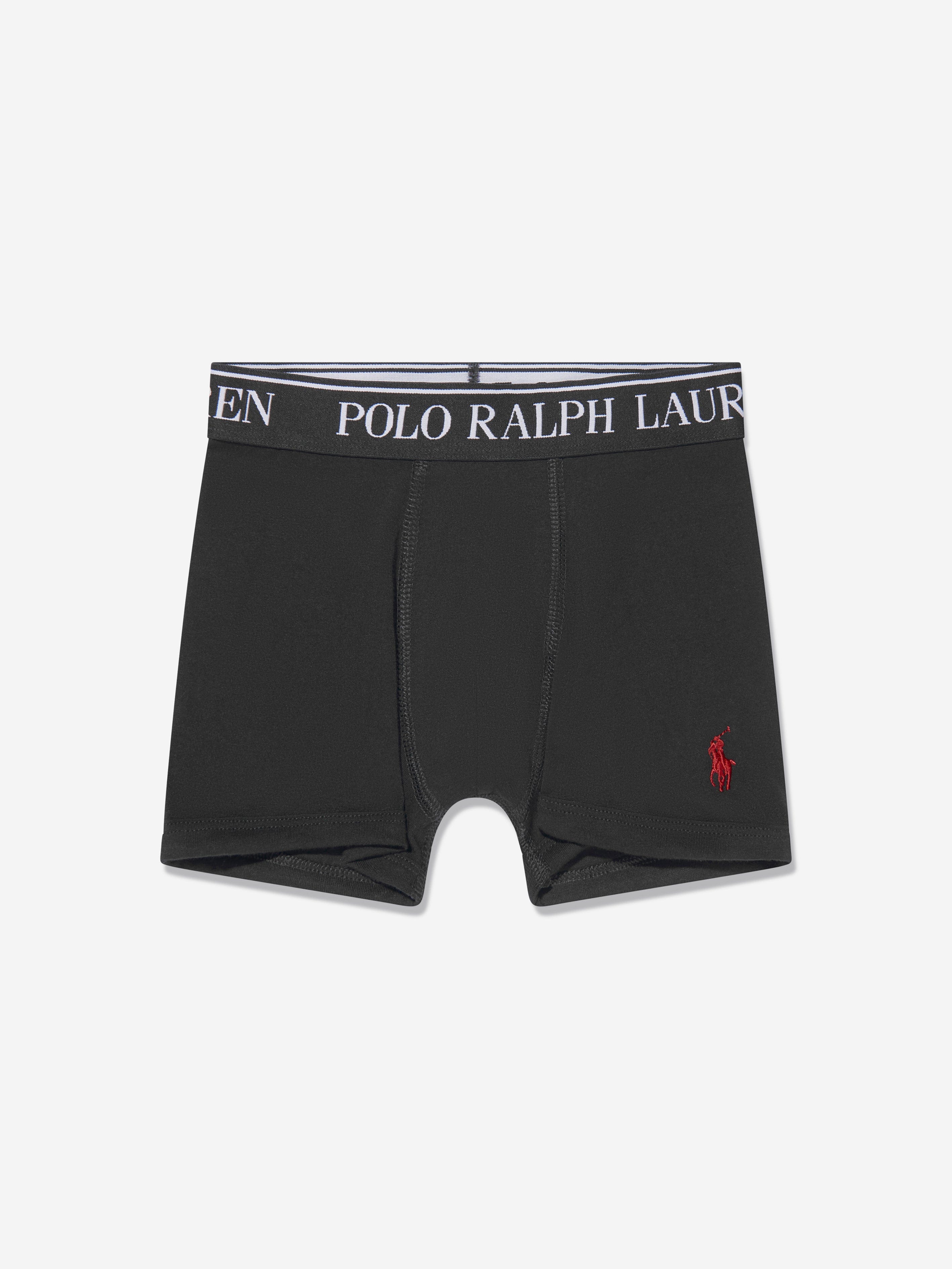 Ralph Lauren Boys 3 Pack Boxer Shorts Set in Grey Finishline For Sale
