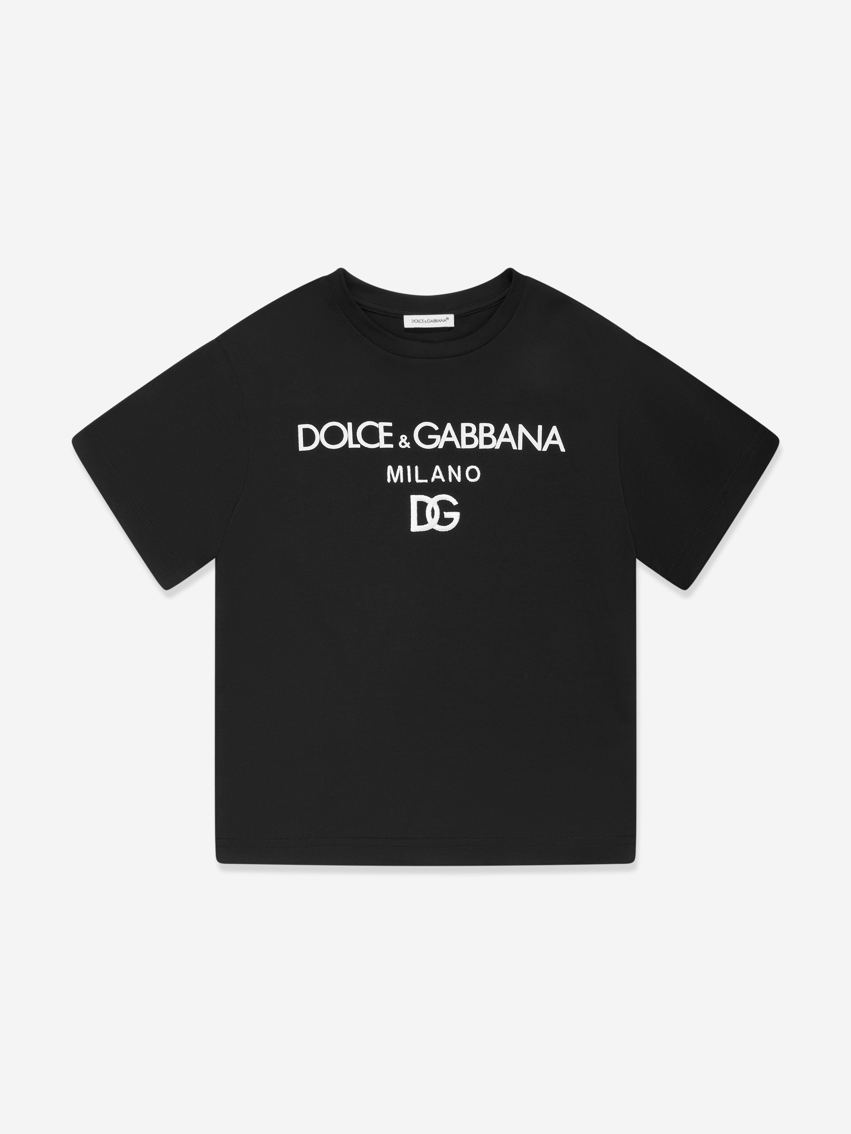 Dolce & Gabbana Boys Logo T-Shirt in Black Buy Cheap Order