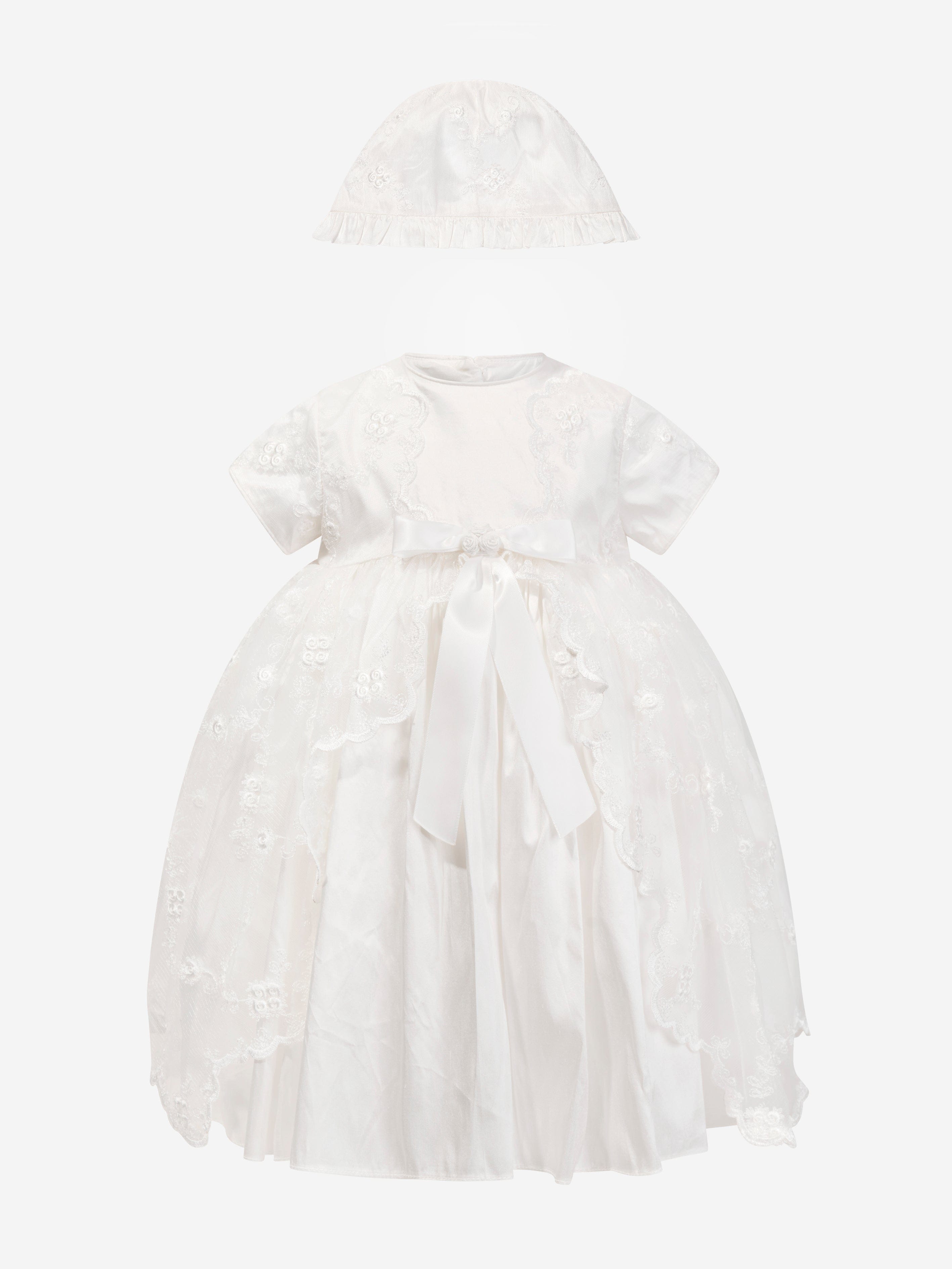 Sarah Louise Baby Girls Christening Dress And Bonnet in Ivory Cheap Sale Manchester Great Sale