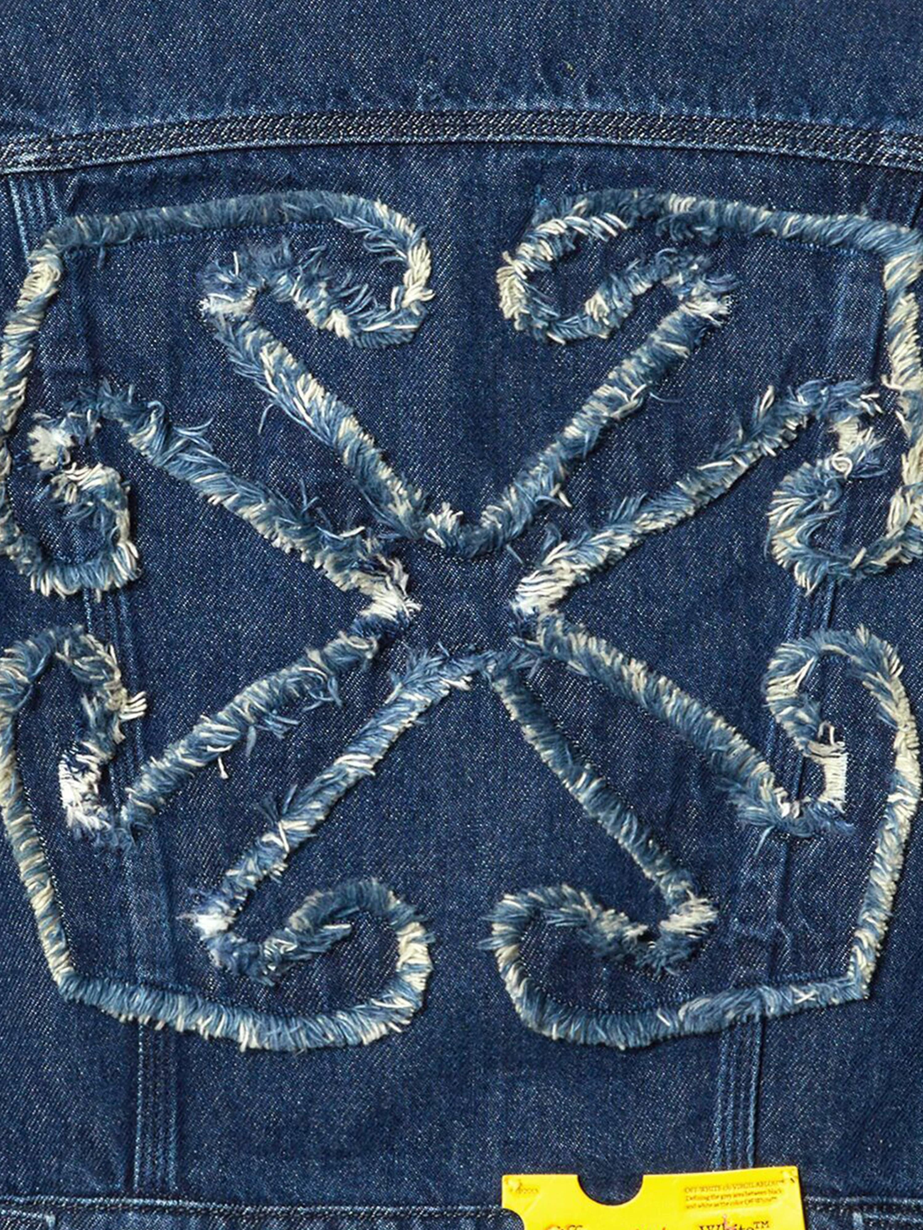 Off-White Boys Bookish Patch Denim Jacket in Blue Buy Cheap Free Shipping