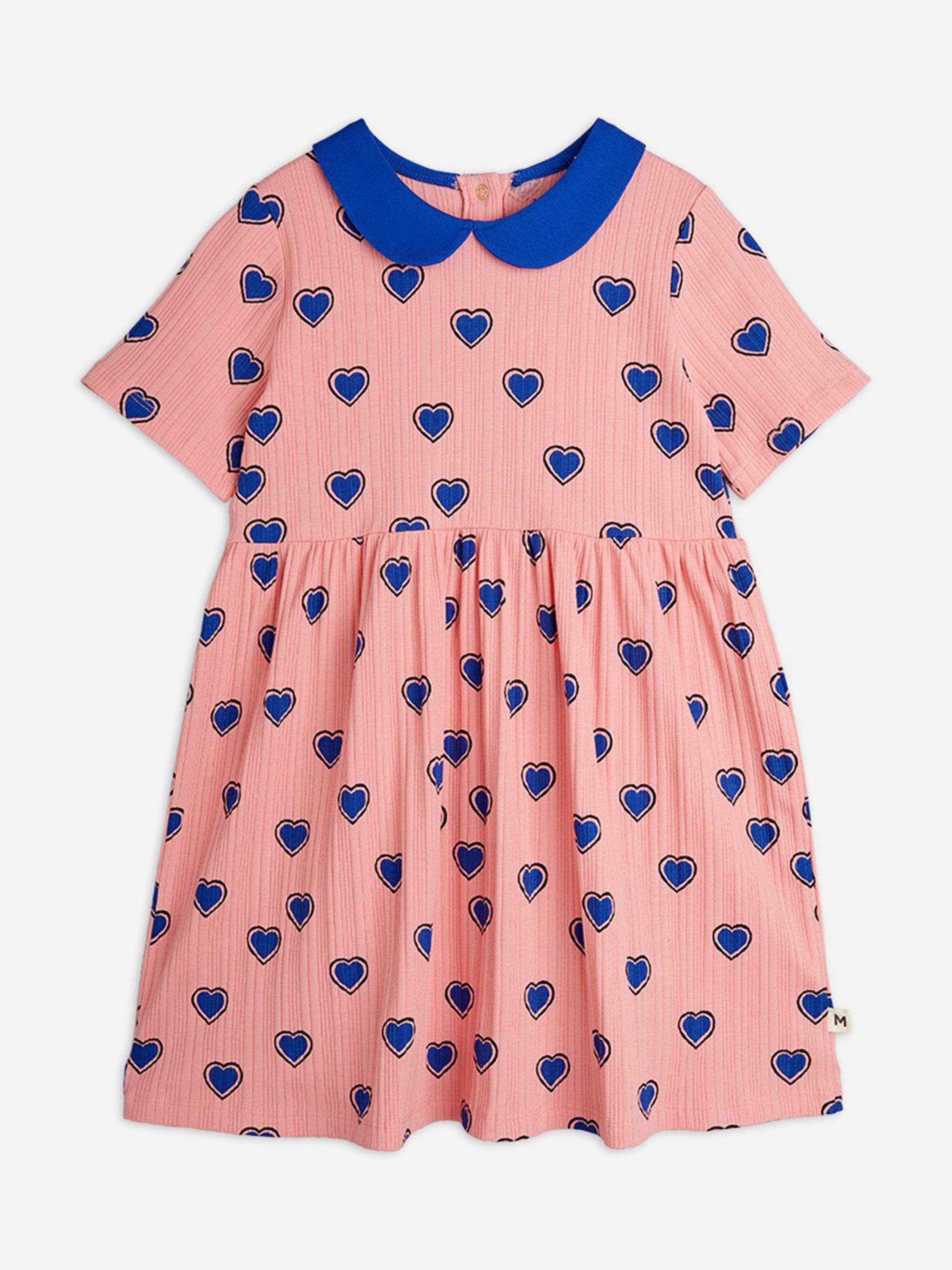 Girls Hearts AOP Dress in Pink Visa Payment