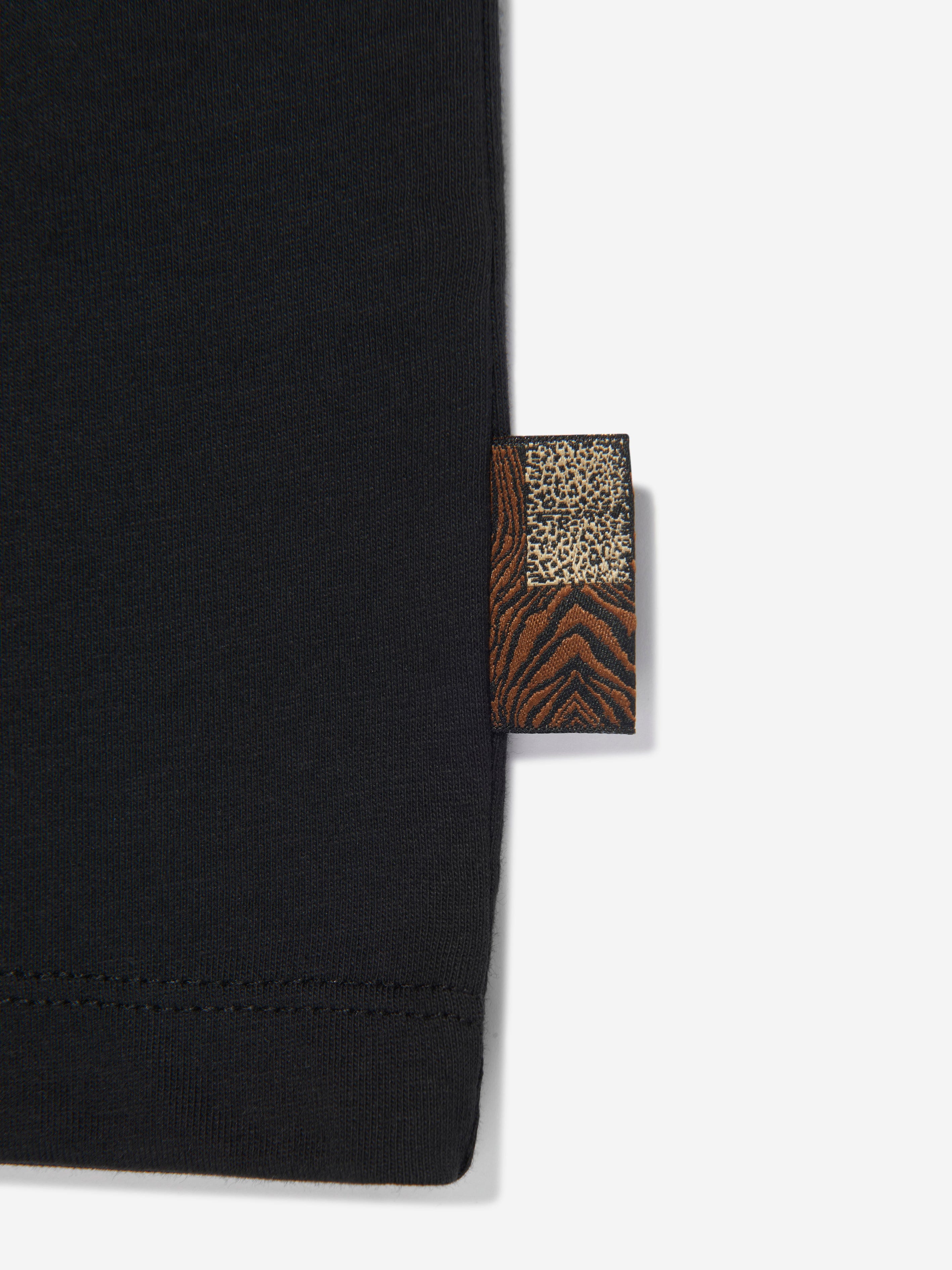 Roberto Cavalli Boys Tiger T-Shirt in Black Where To Buy