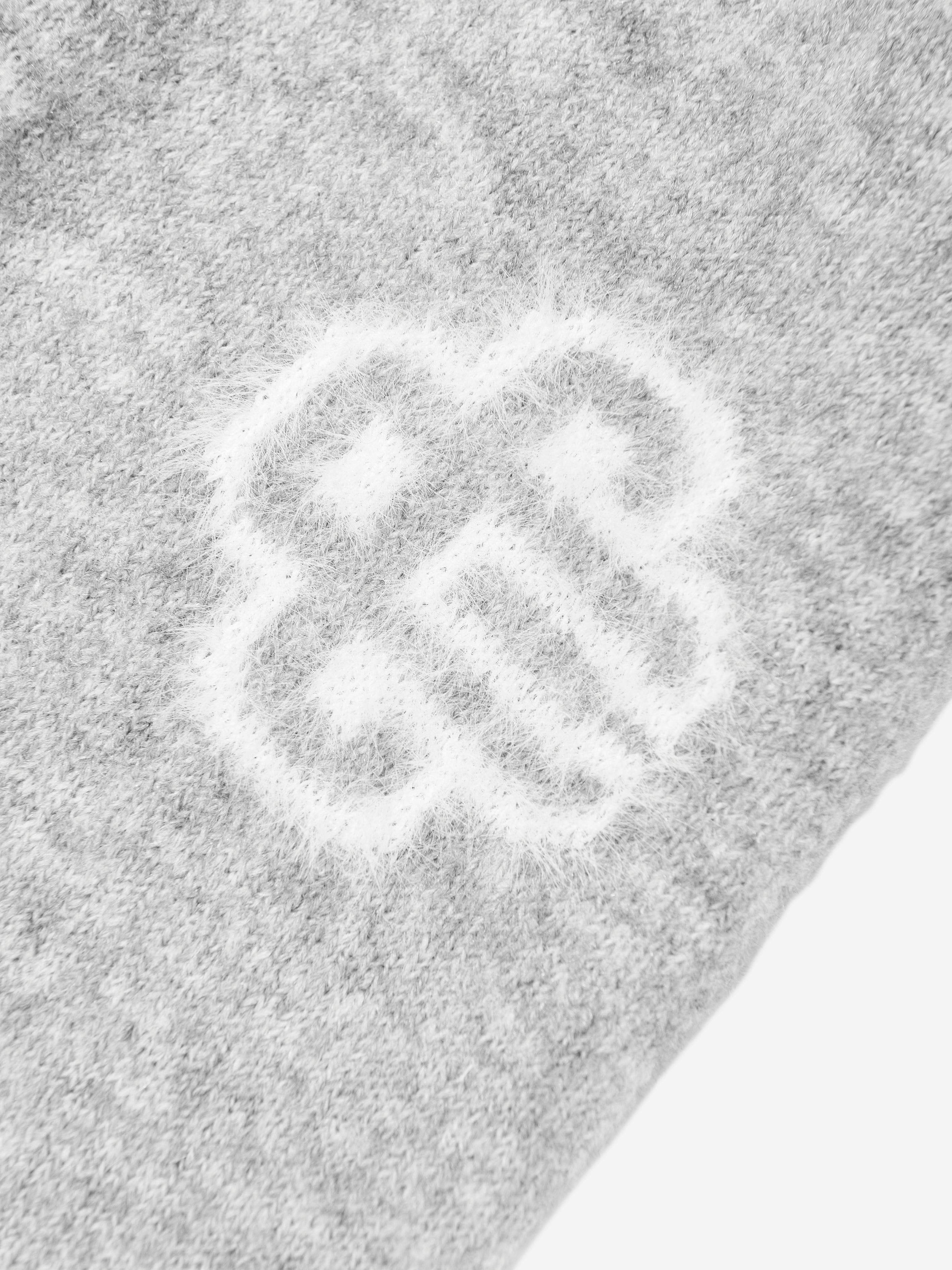 The Couture Club Kids Fluffy Knit Emblem Joggers in Grey Shop For Cheap Online