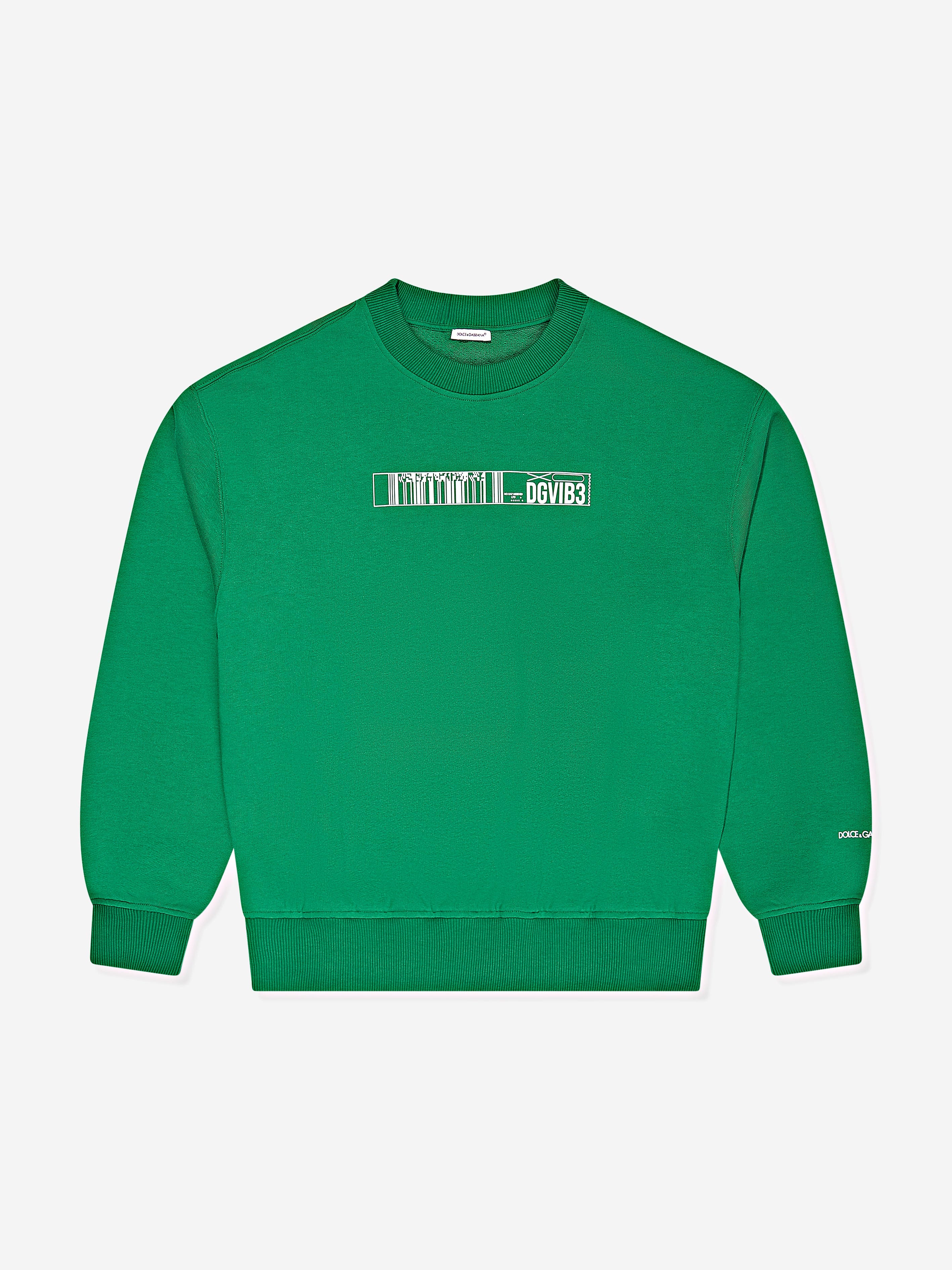 Dolce & Gabbana Boys DG Vibe Sweatshirt in Green Limited Edition Sale Online