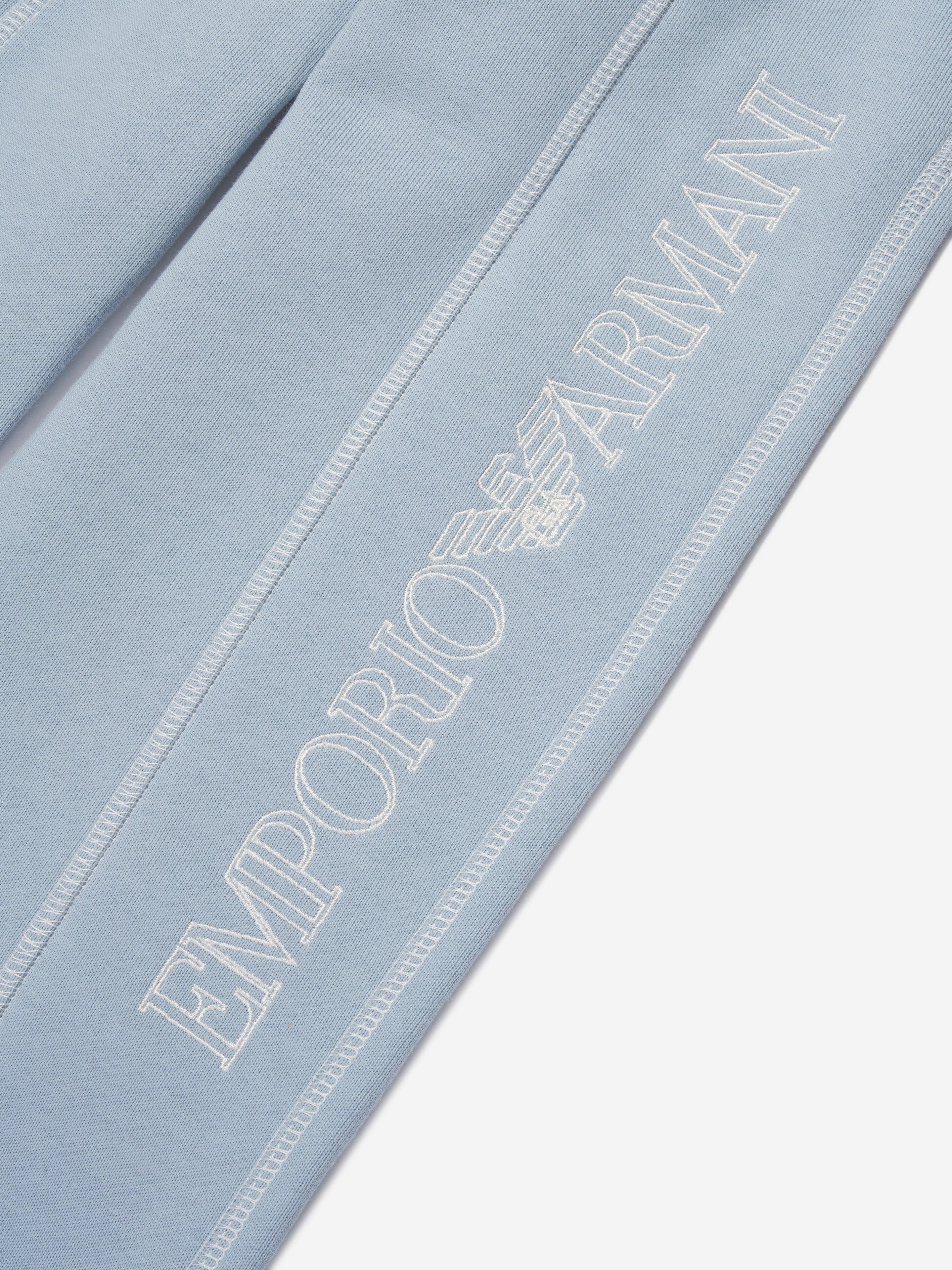 Emporio Armani Boys Logo Joggers in Blue Free Shipping Release Dates