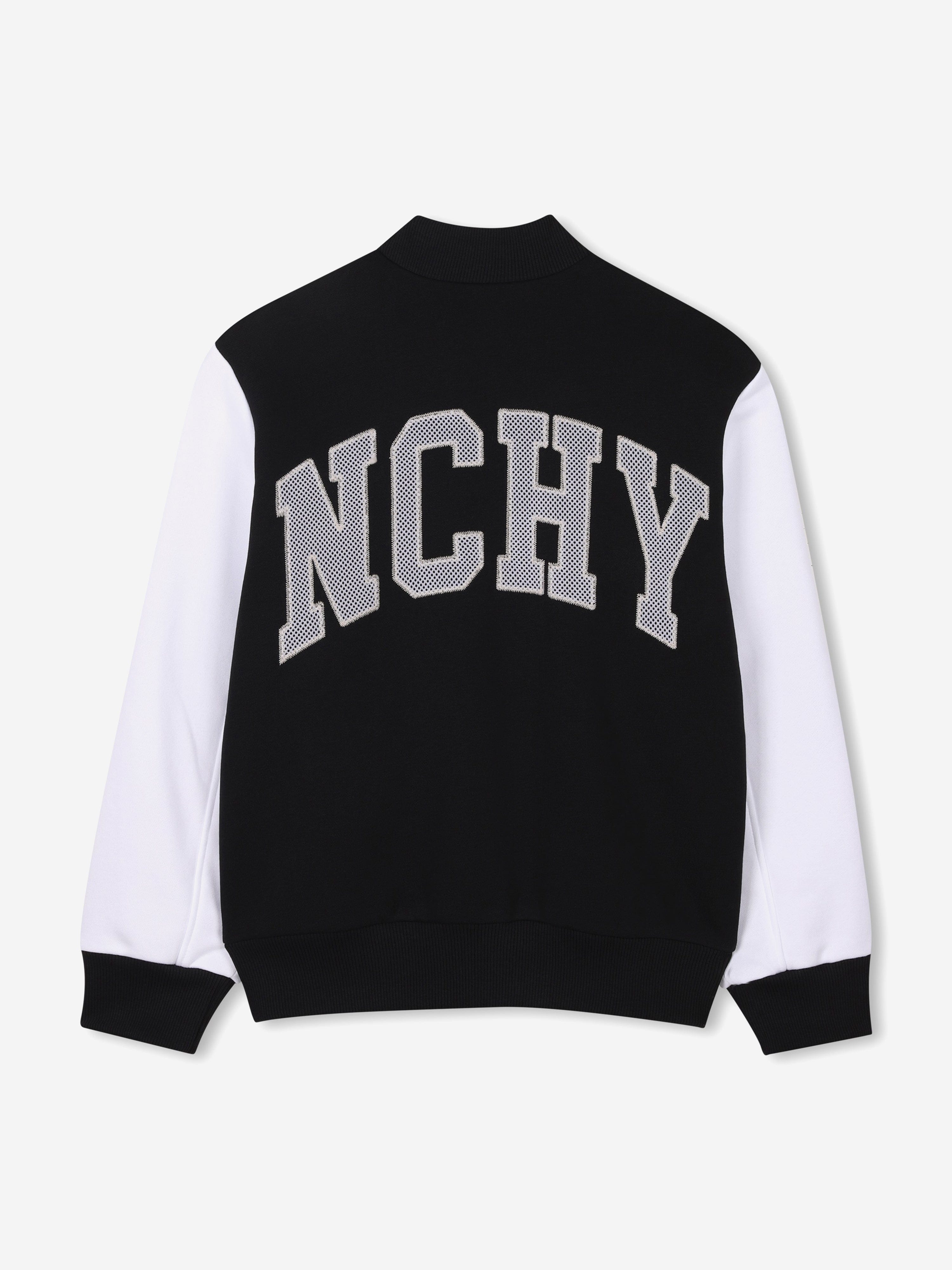Boys Fleece Varsity Bomber Jacket in Black How Much For Sale