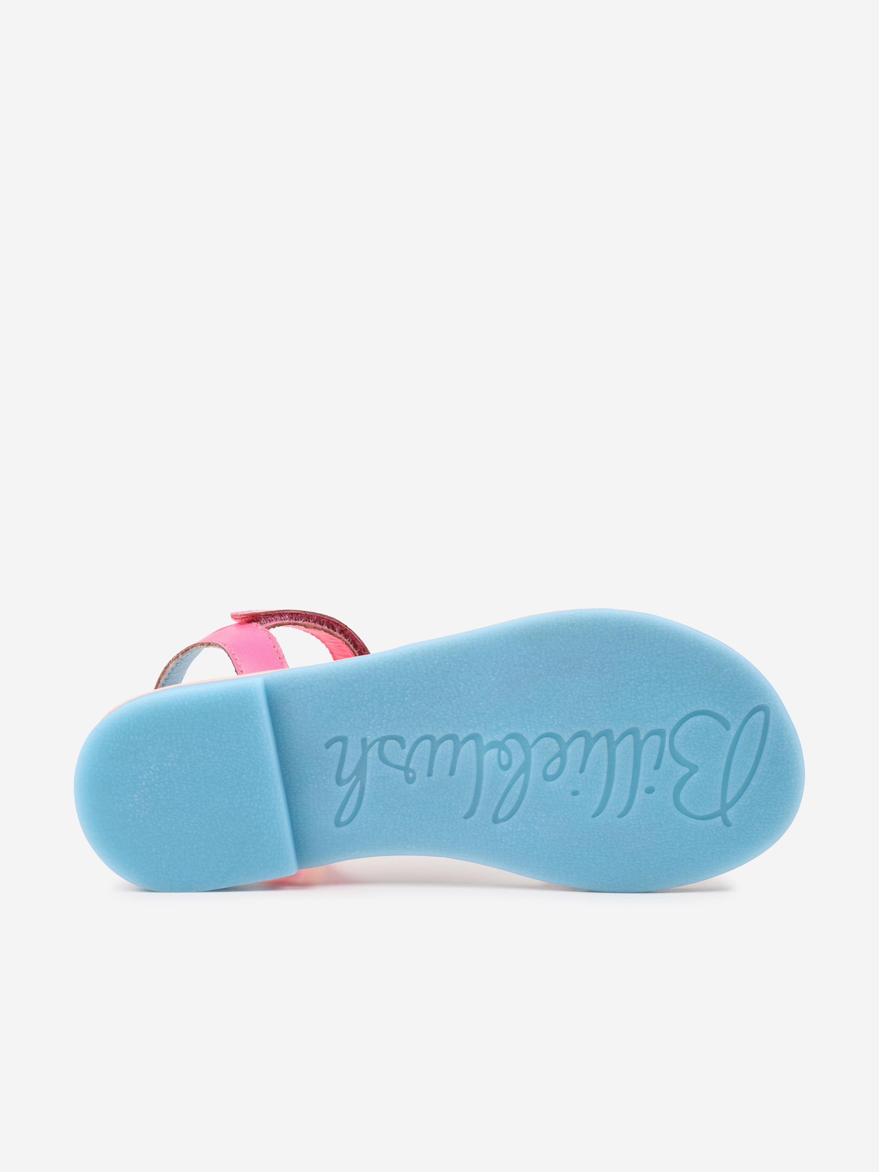 Billieblush Girls Logo Sandals in Pink With Mastercard