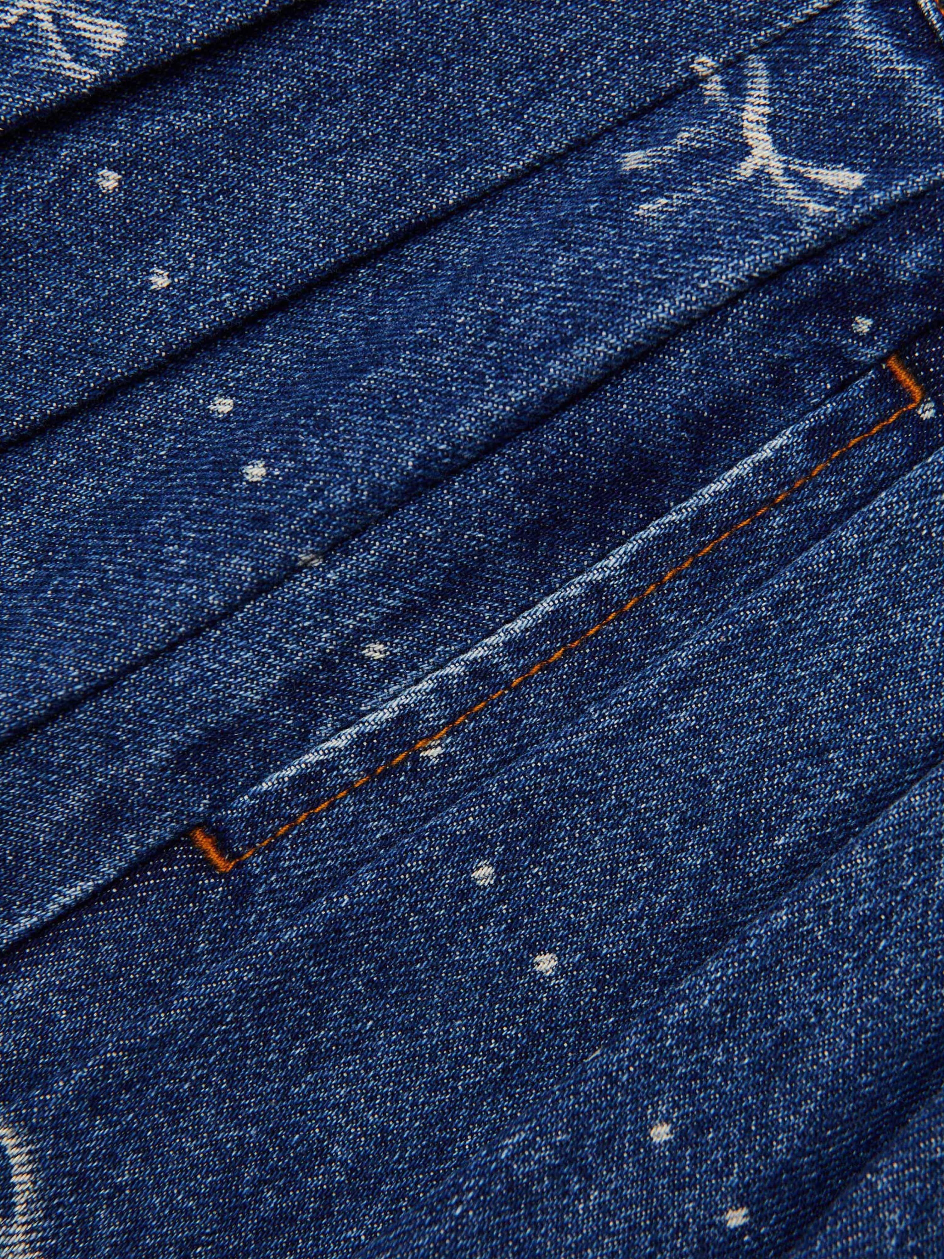 Girls Denim Bow Print Skirt in Blue Clearance Tumblr