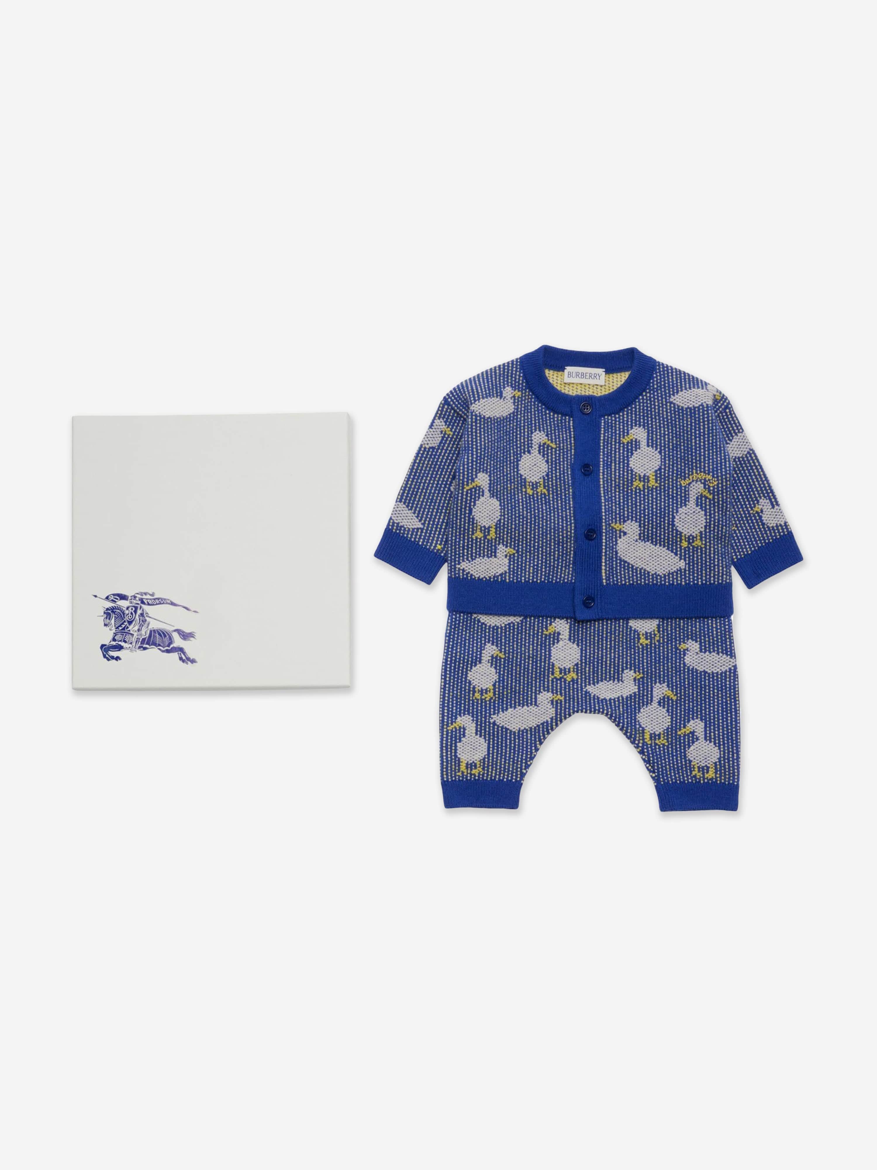 Burberry Baby Boys Duck Trouser Set in Blue Popular