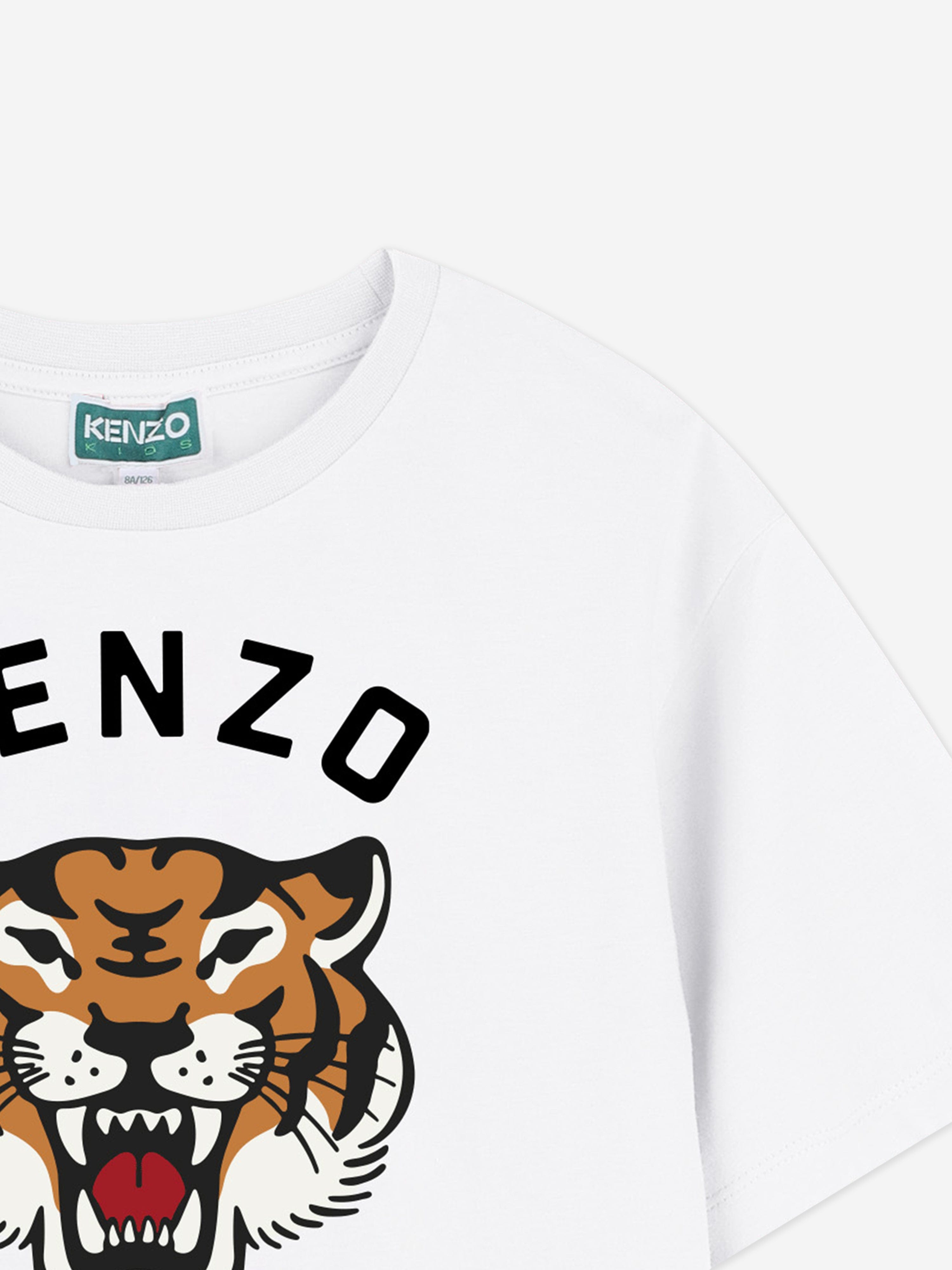 Boys Tiger T-Shirt in White Cheap Sale With Mastercard