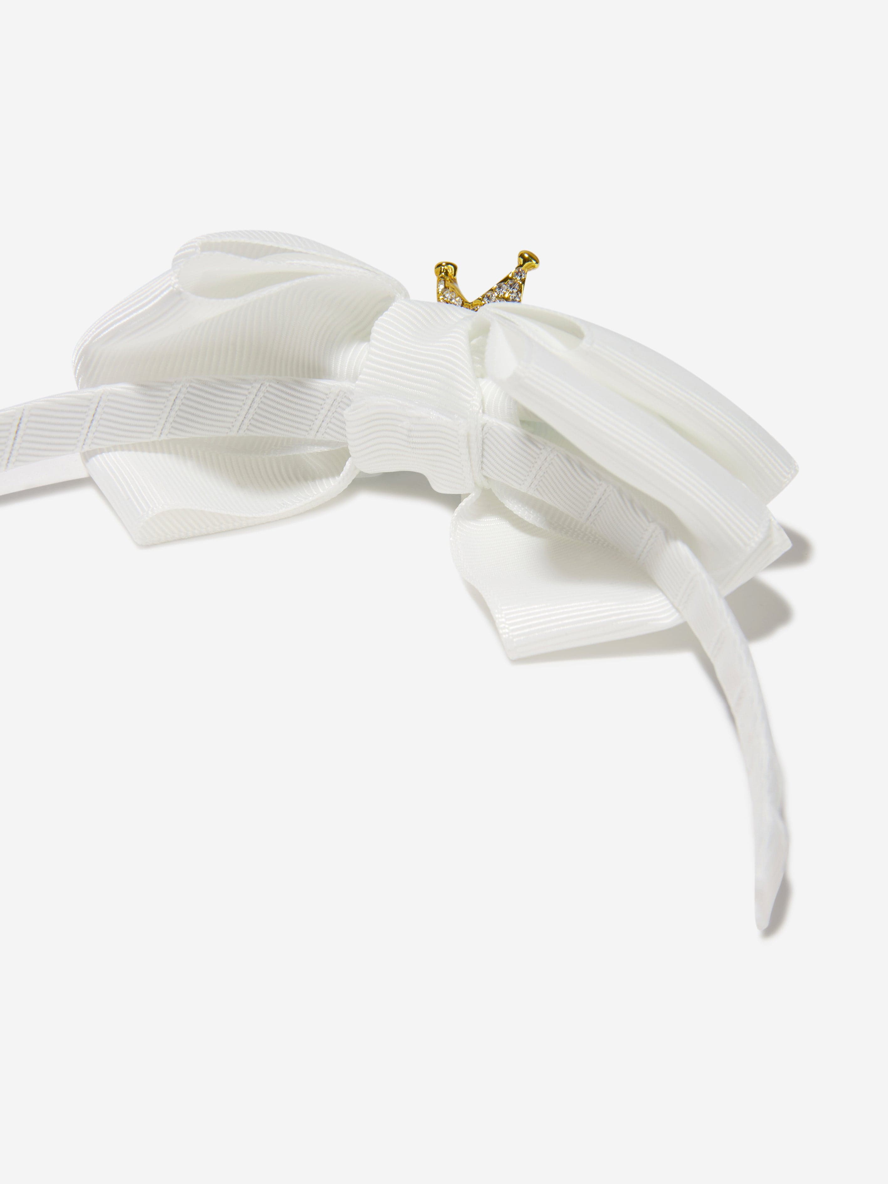 Angels Face Girls Crown Headband in White Outlet Cheap Quality