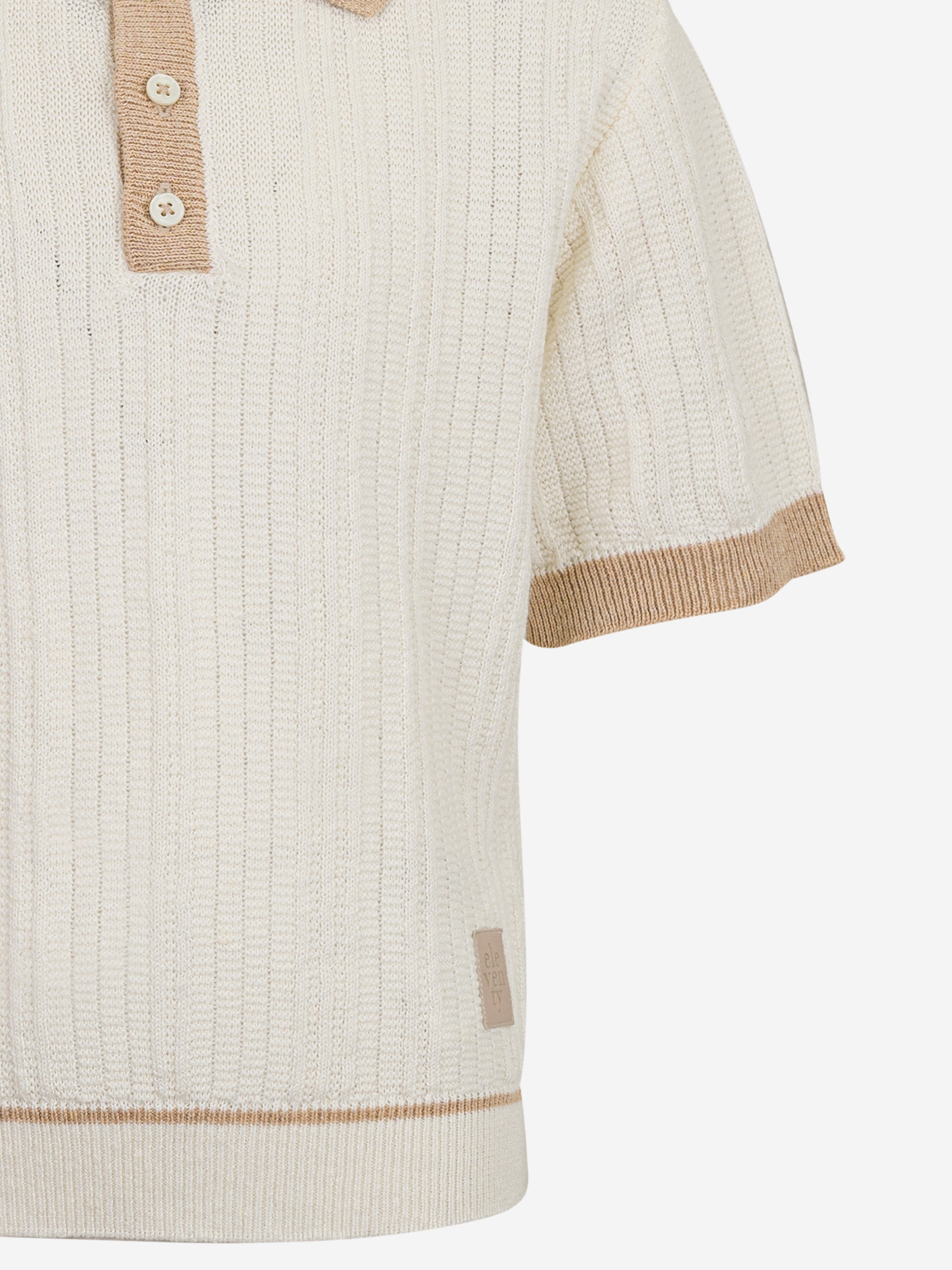 Boys Linen Knitted Polo Shirt in Ivory Buy Cheap Popular