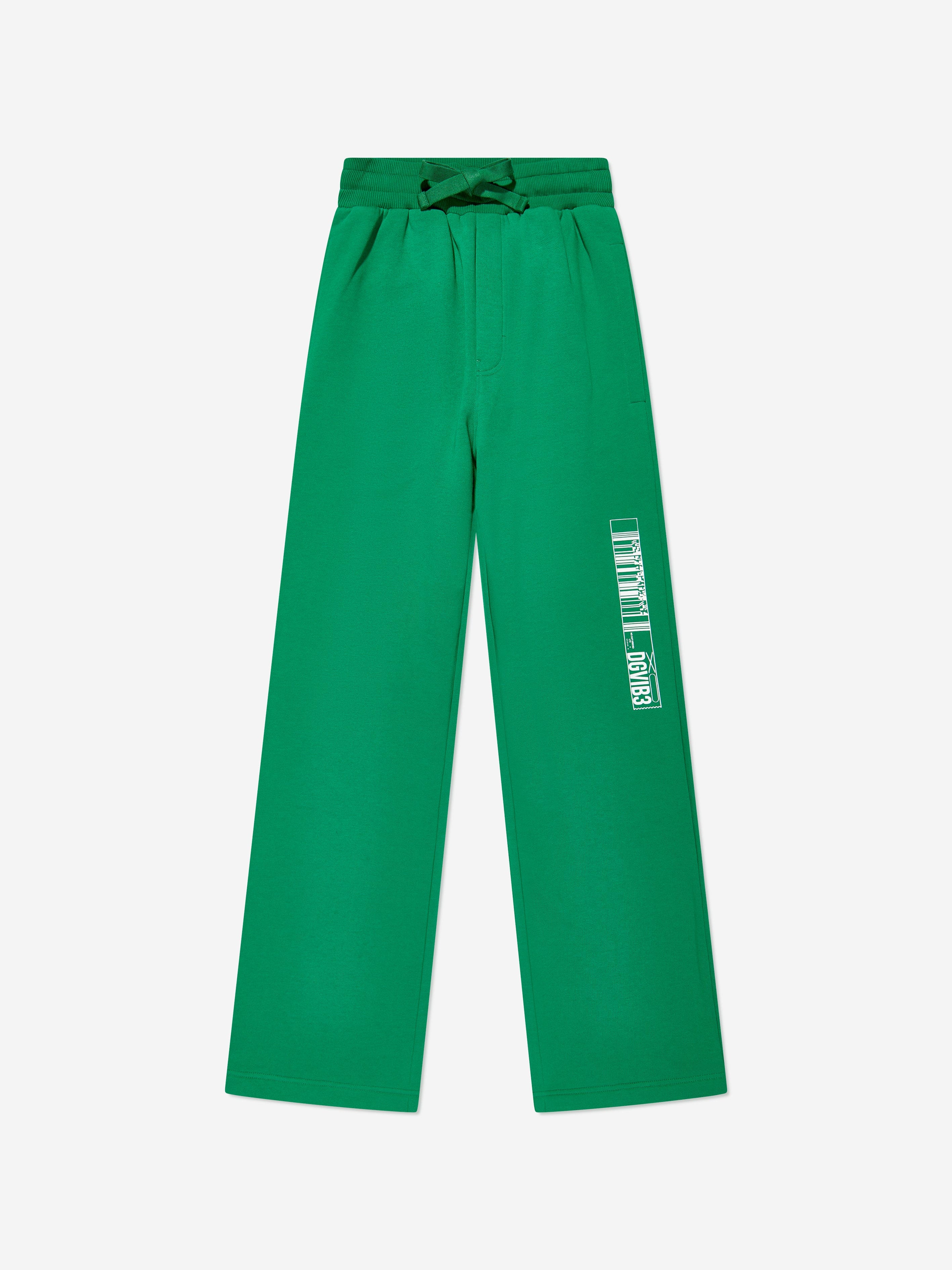Dolce & Gabbana Boys DG Vibe Joggers in Green Discount Popular