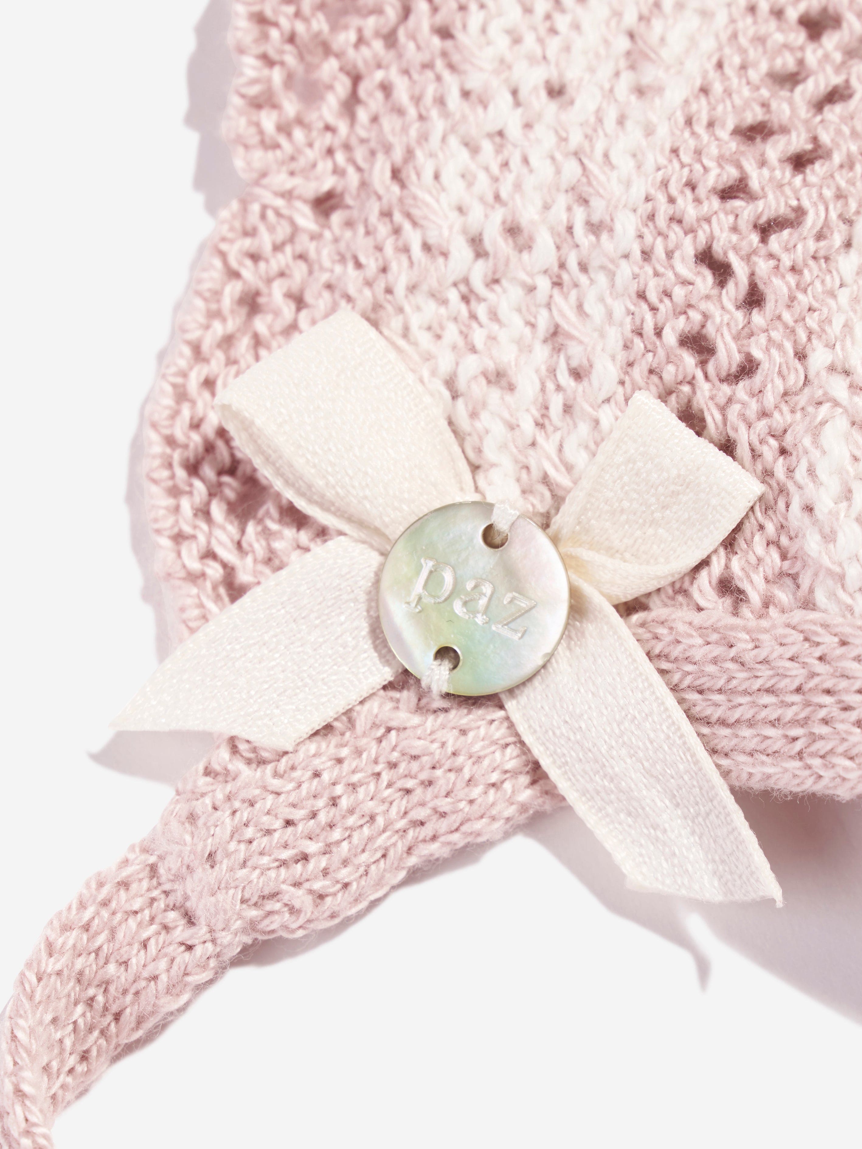 Paz Rodriguez Baby Girls Knitted Bonnet in Pink Sale Ebay