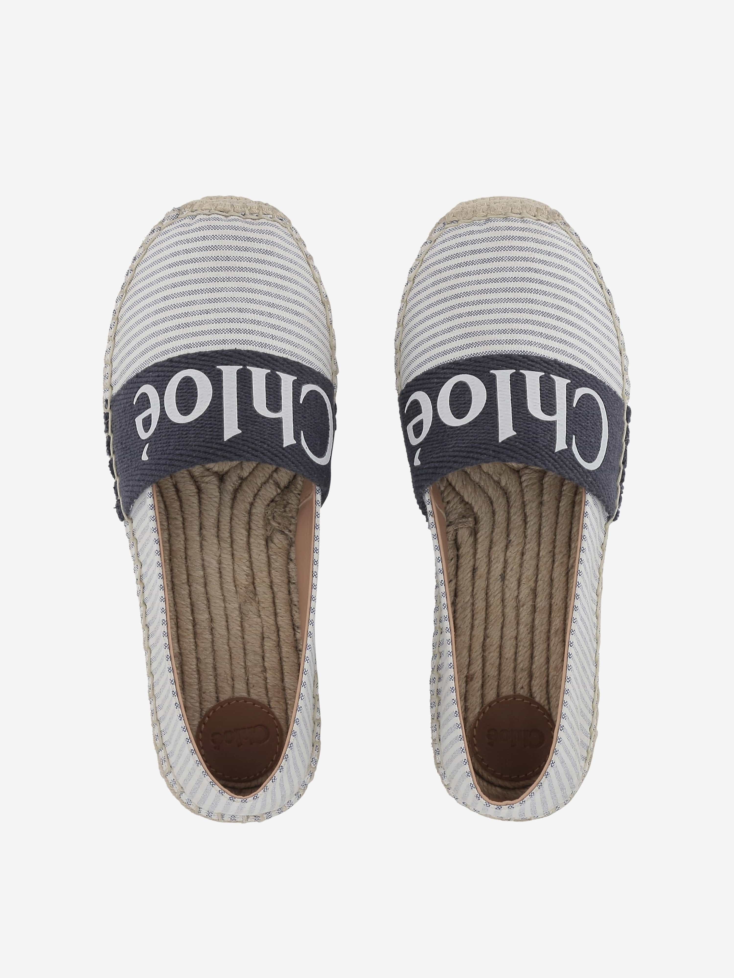 Chlo¨¦ Girls Logo Espadrilles in Blue Cheap Sale Pictures