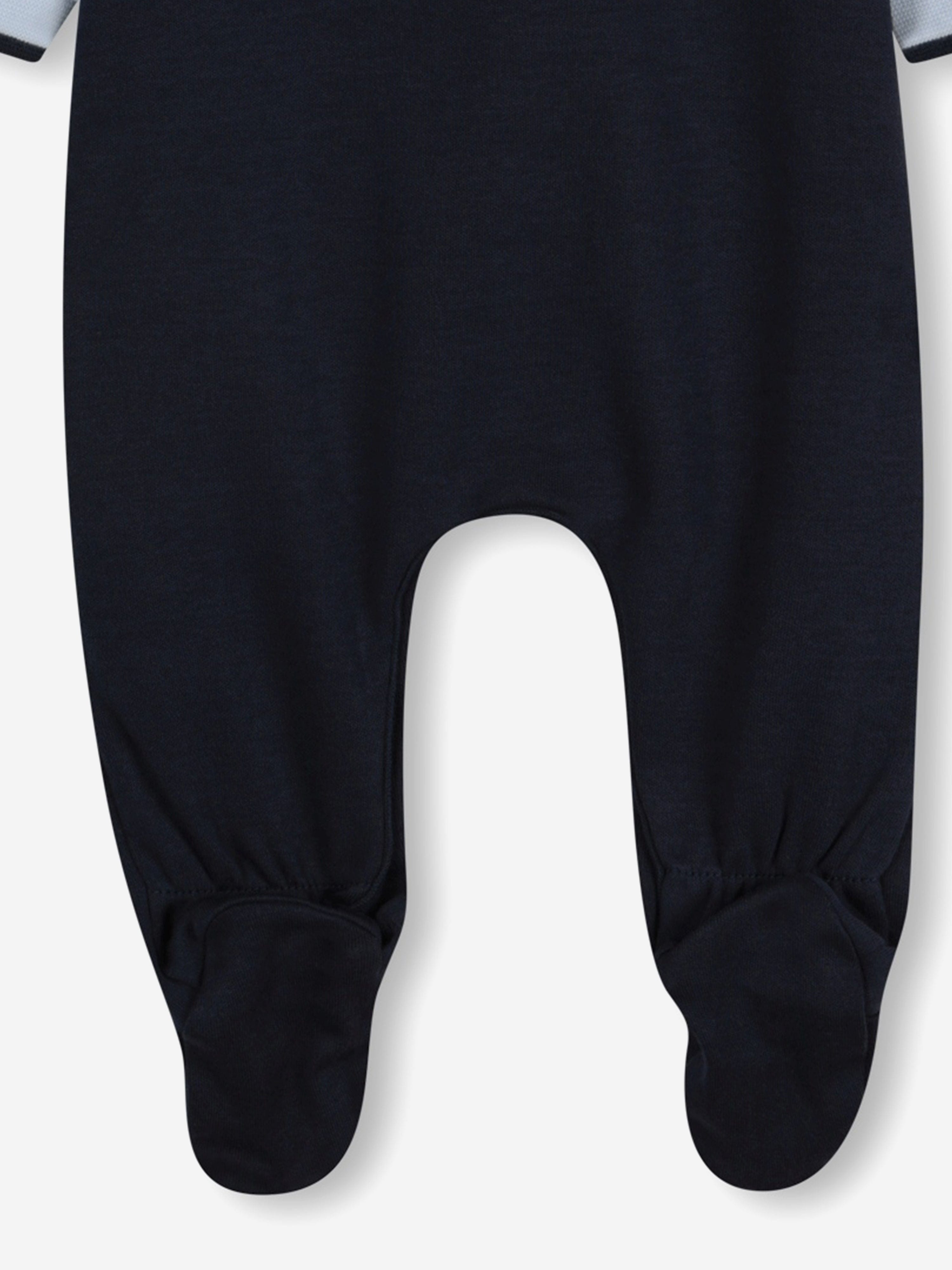 BOSS Baby Boys Colourblock Babygrow in Navy Outlet 2025