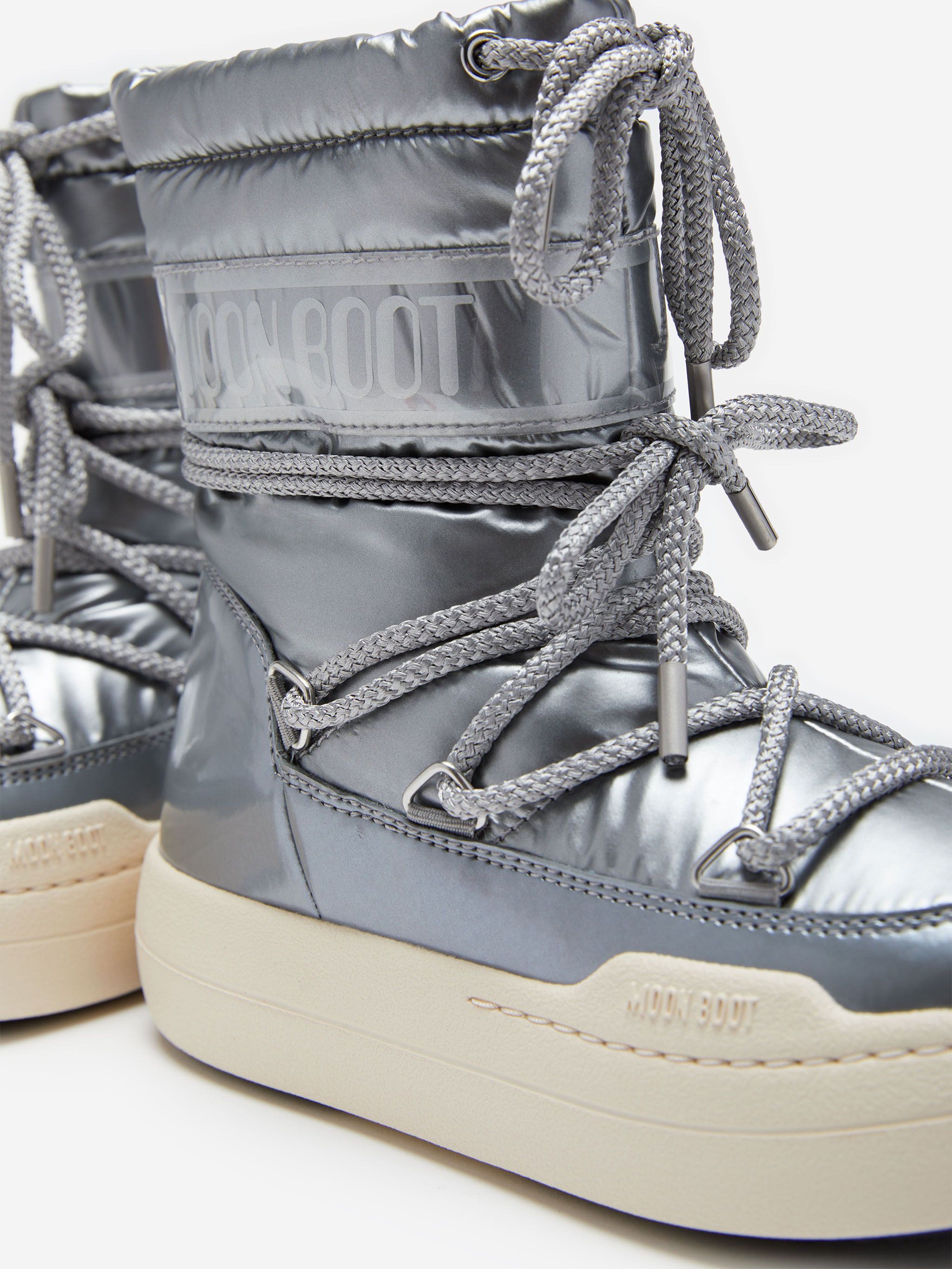 Moon Boot Kids JR Park Boots in Silver Outlet New Styles