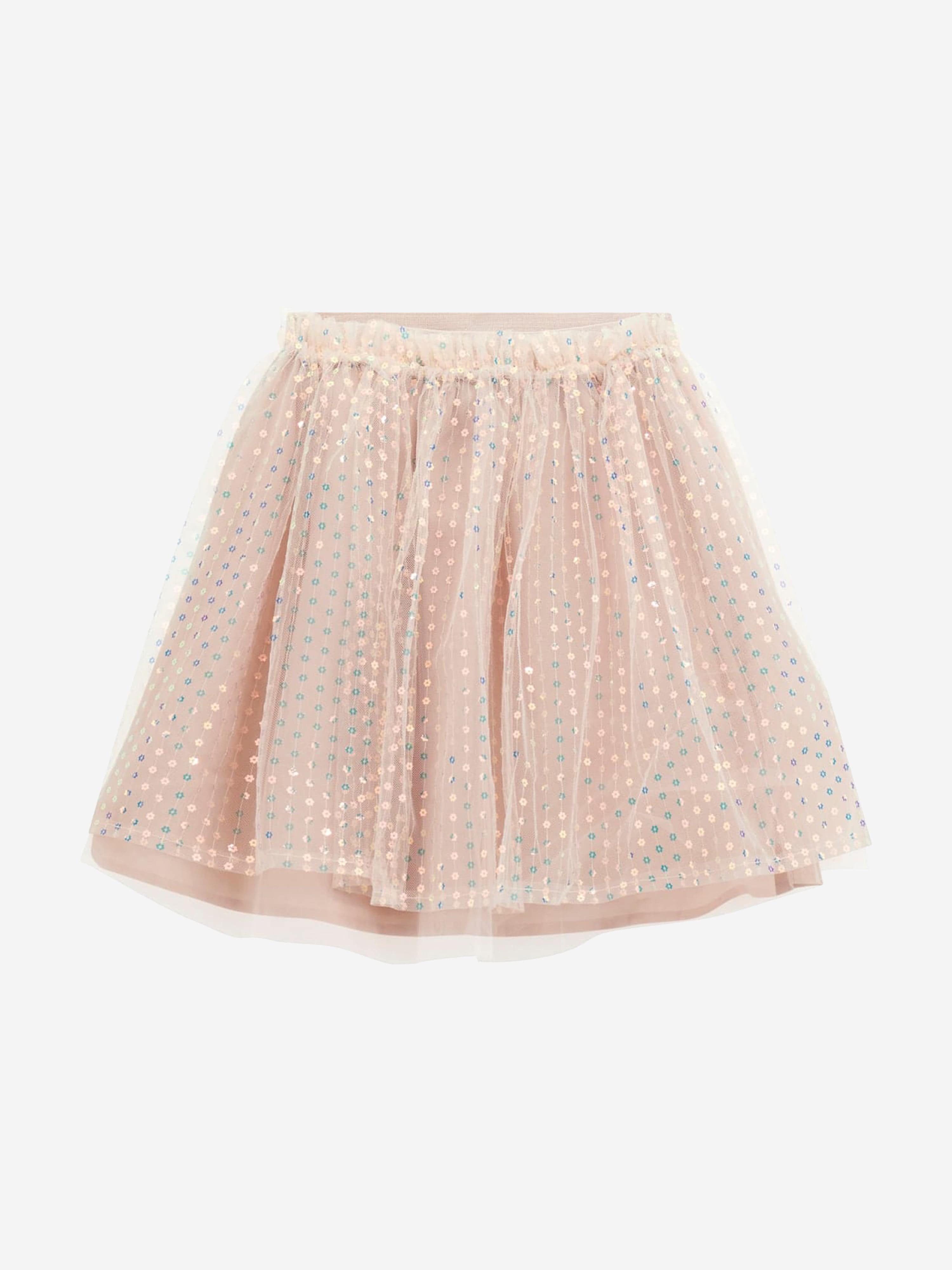 Girls Sequins Midi Skirt in Pink Clearance Shop