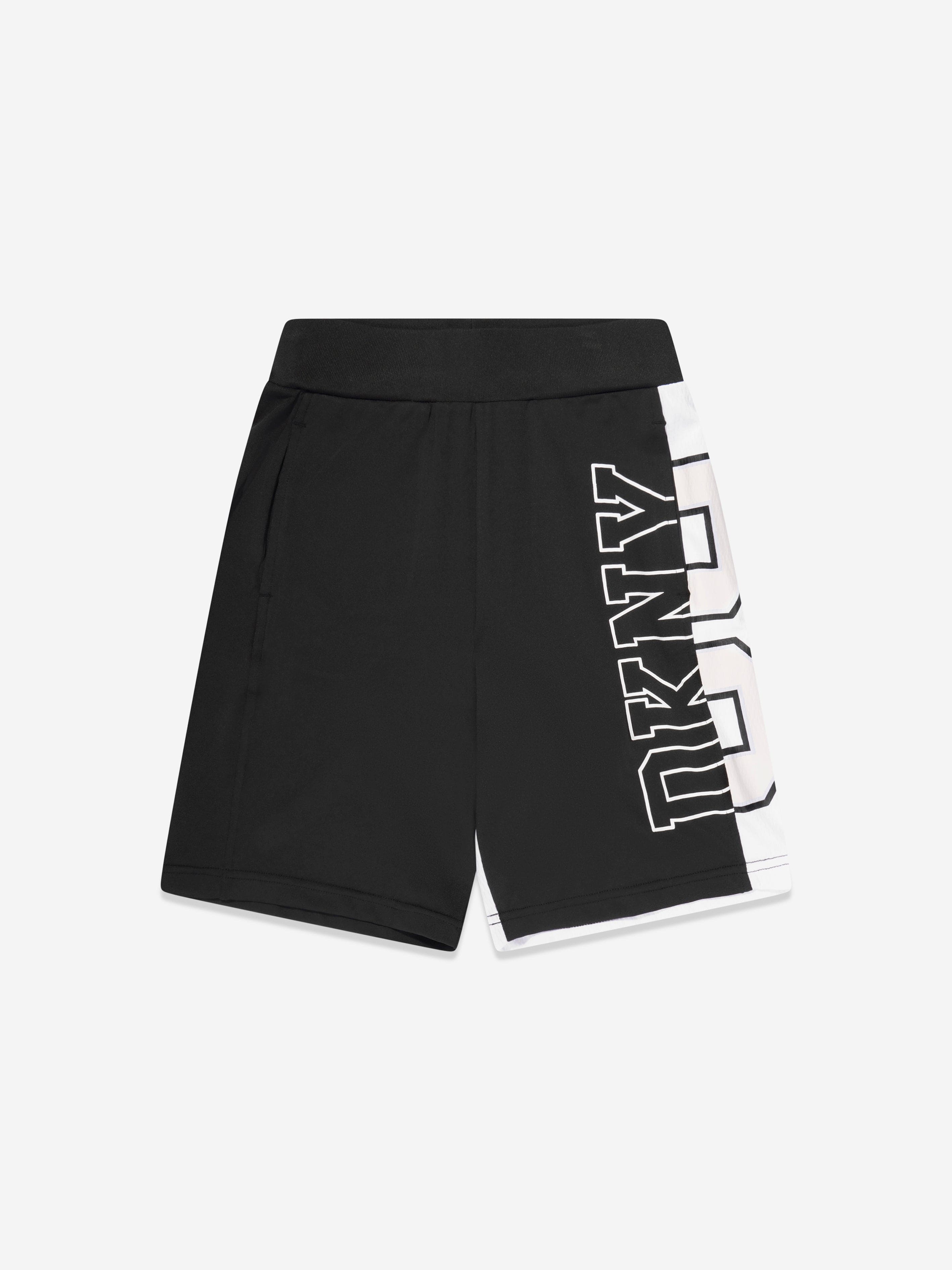 DKNY Kids Logo Bermuda Shorts in Black Cheap Low Cost