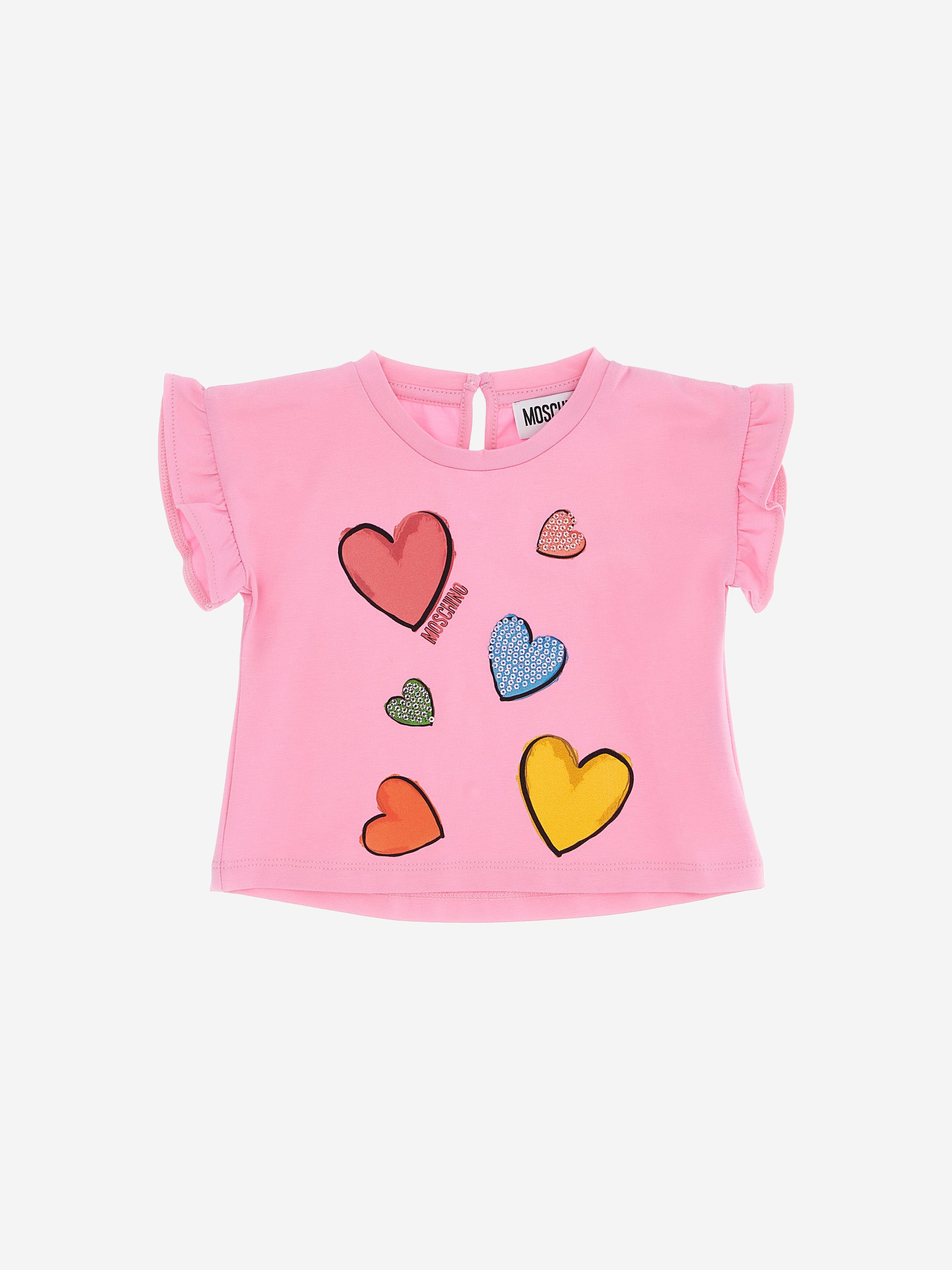 Moschino Baby Girls Heart T-Shirt in Pink Buy Cheap 2025 New