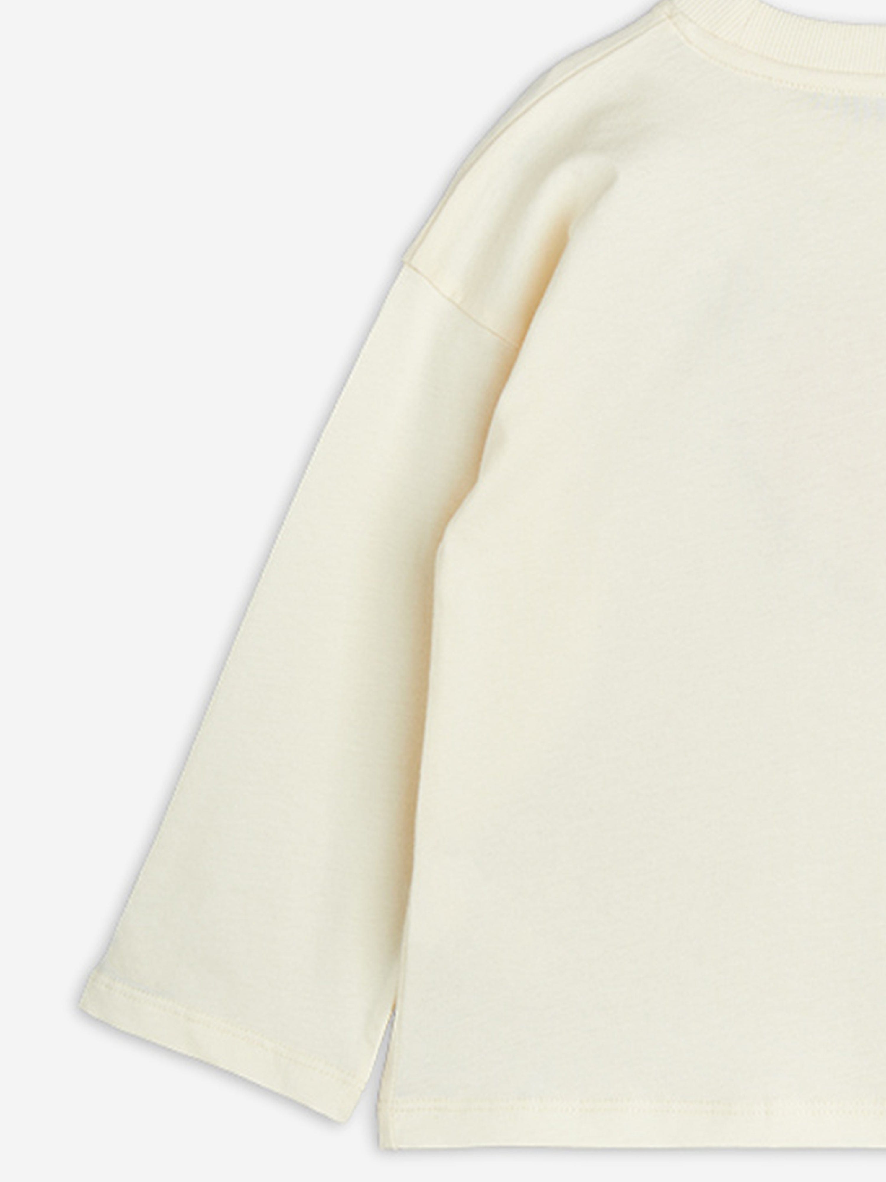 Girls Arrowed Heart Long Sleeve T-Shirt in Ivory Cheap 2025 Newest