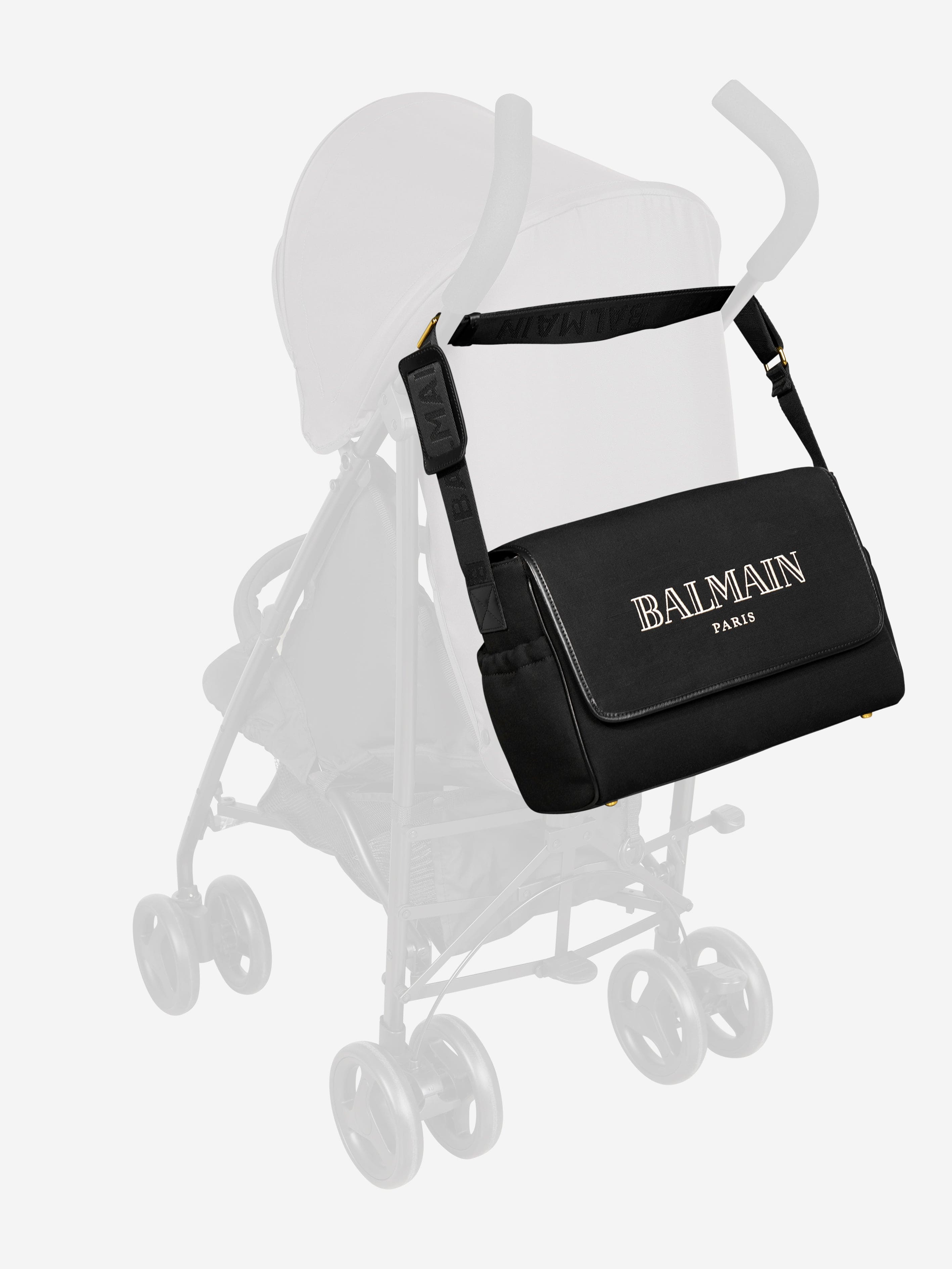 Balmain Baby Logo Changing Bag in Black (40cm) Cheap Genuine
