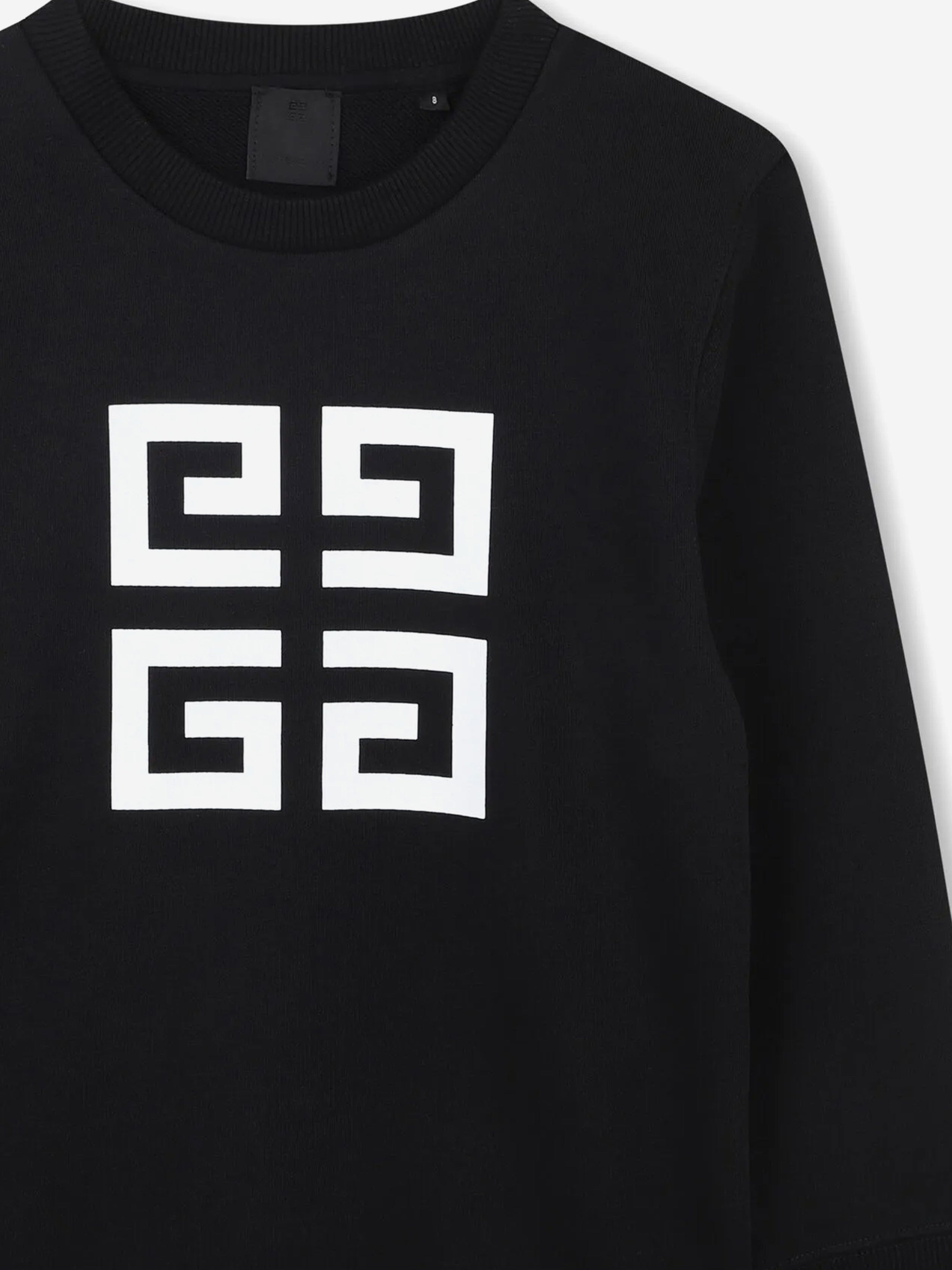 Boys 4G Logo Sweatshirt in Black Cheapest Pice