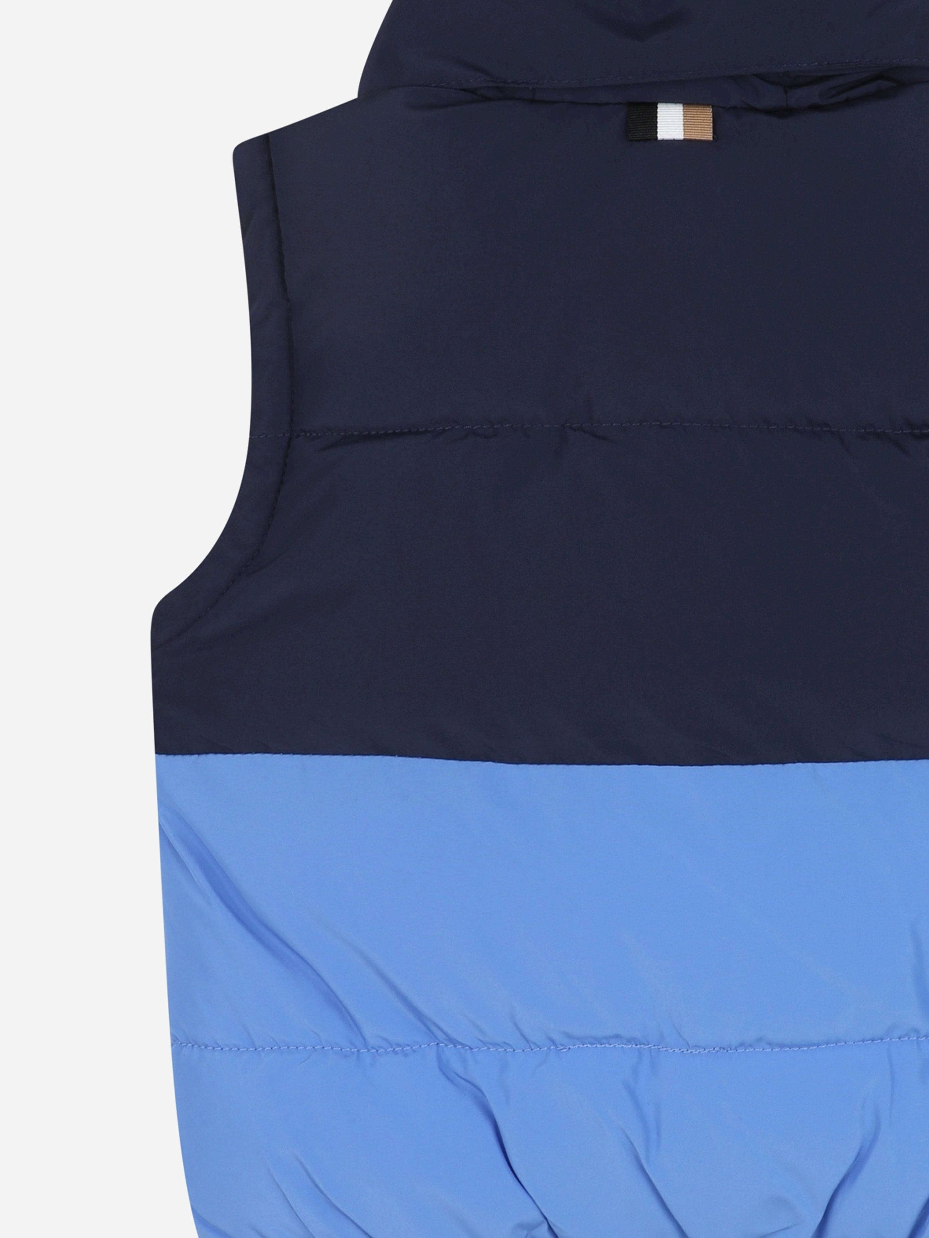 BOSS Baby Boys Down Colourblock Gilet in Navy Real Sale Online