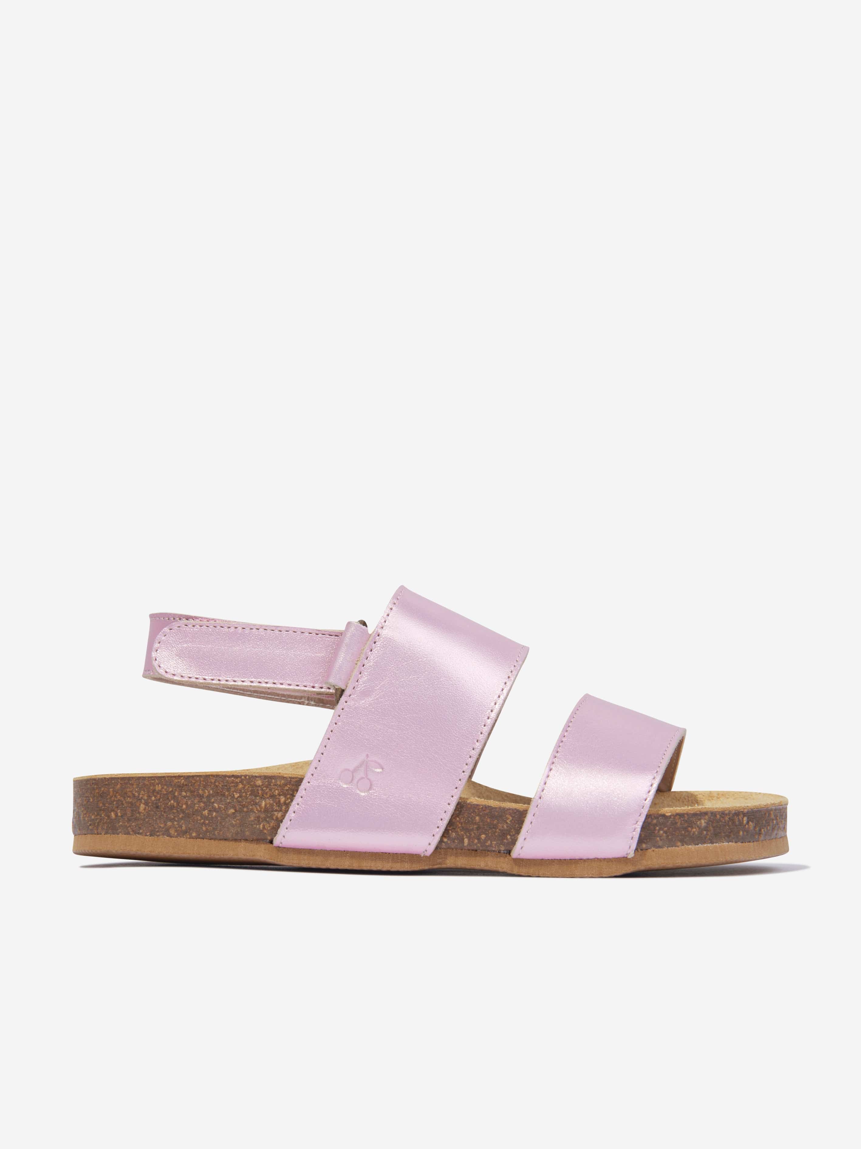 Bonpoint Girls Agostino Leather Sandals in Pink For Sale 2025