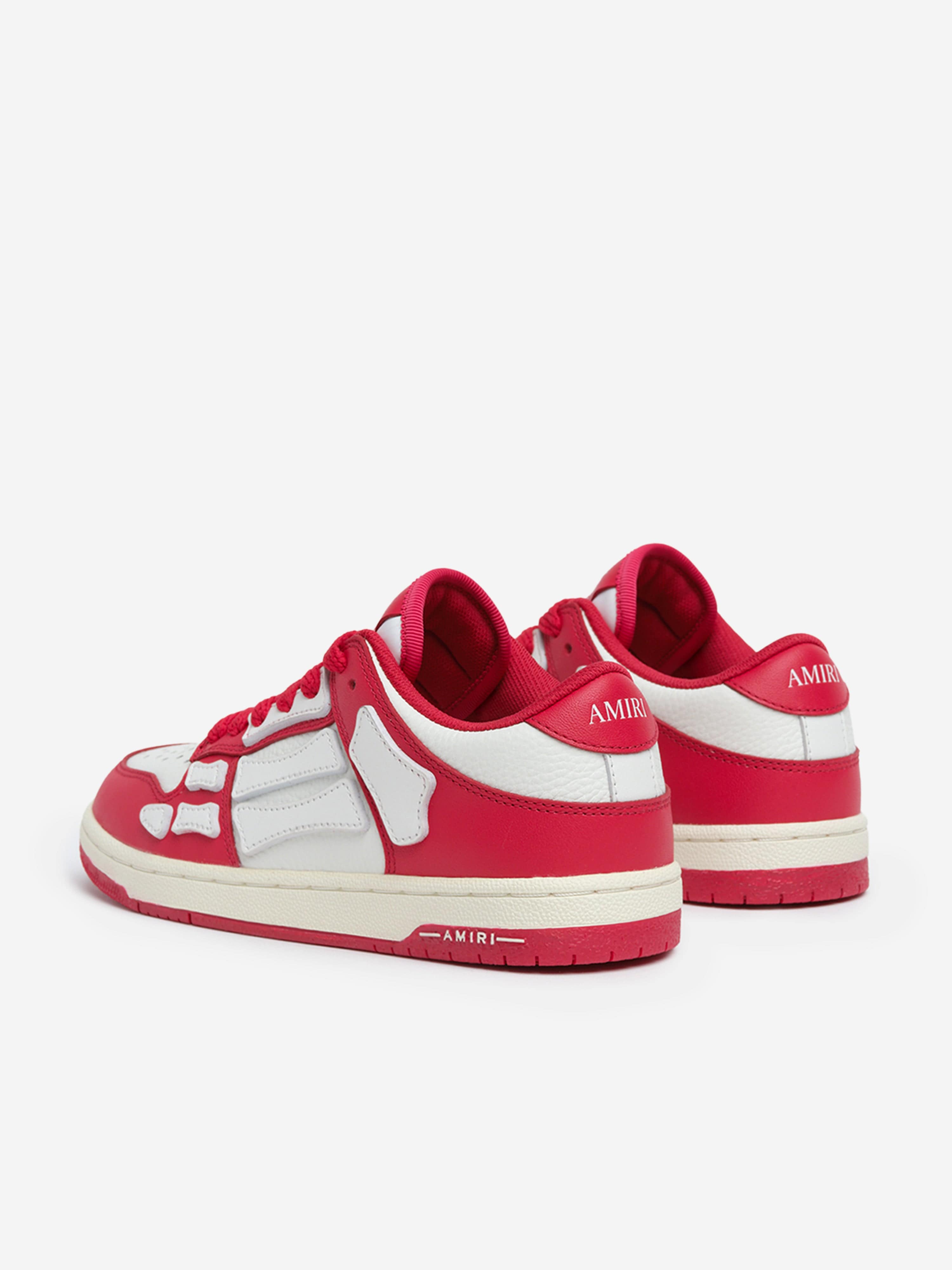 Kids Leather Skel Top Low Trainers in Red Genuine Sale Online