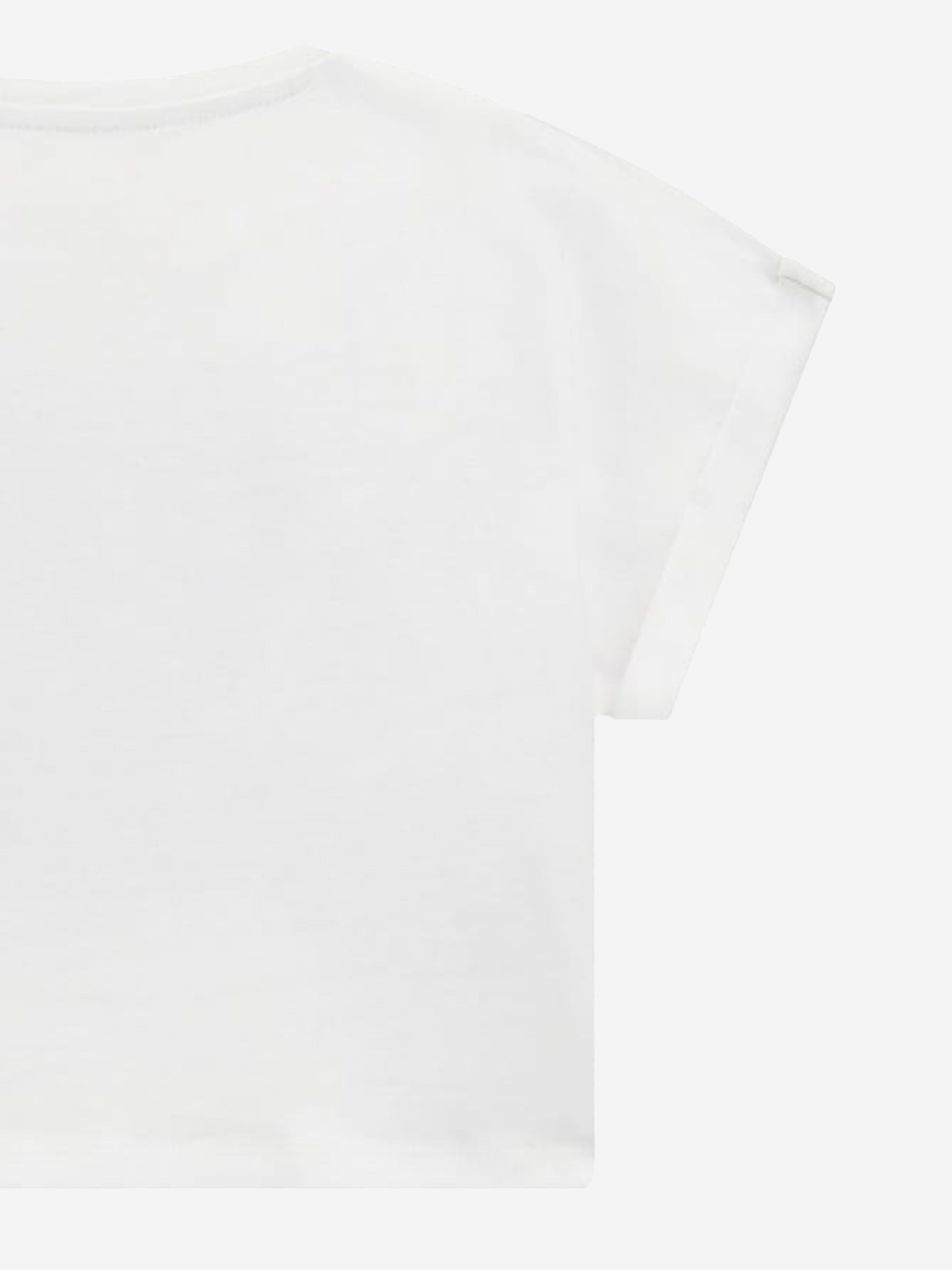 Girls Cropped Logo T-Shirt in White Free Shipping Genuine