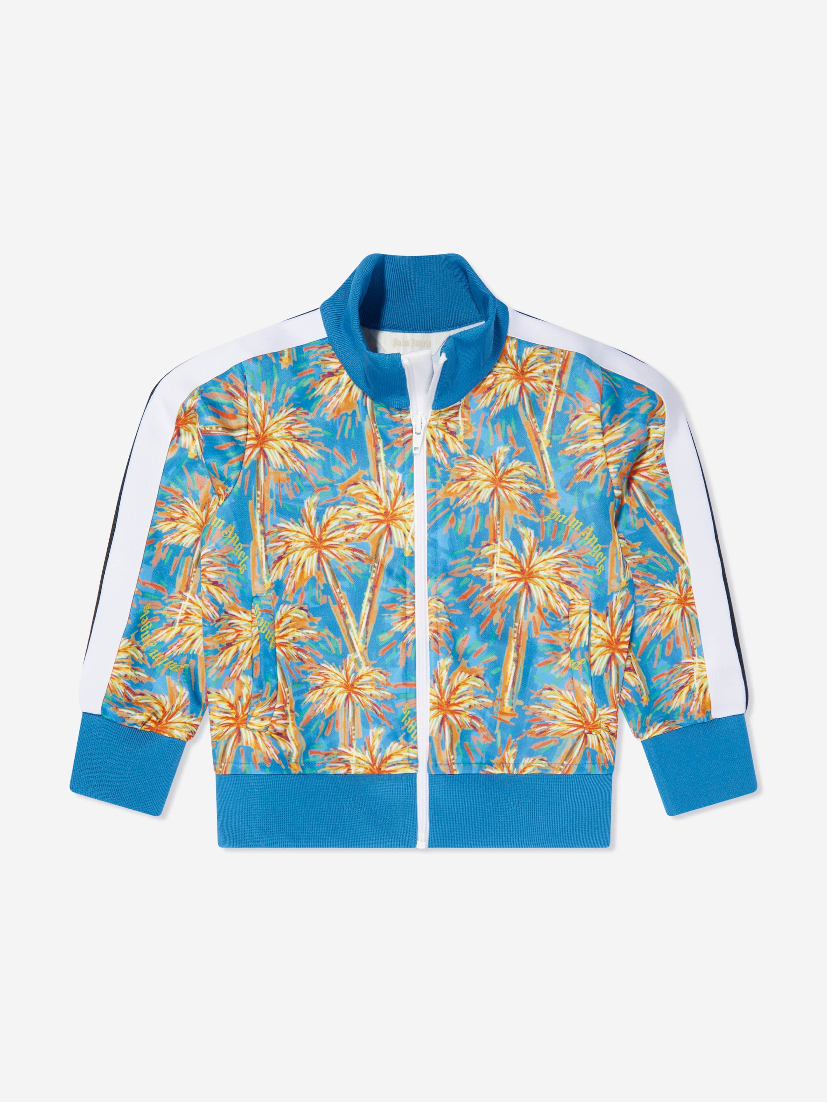 Palm Angels Boys PA Palms Track Jacket in Blue Pay With Visa