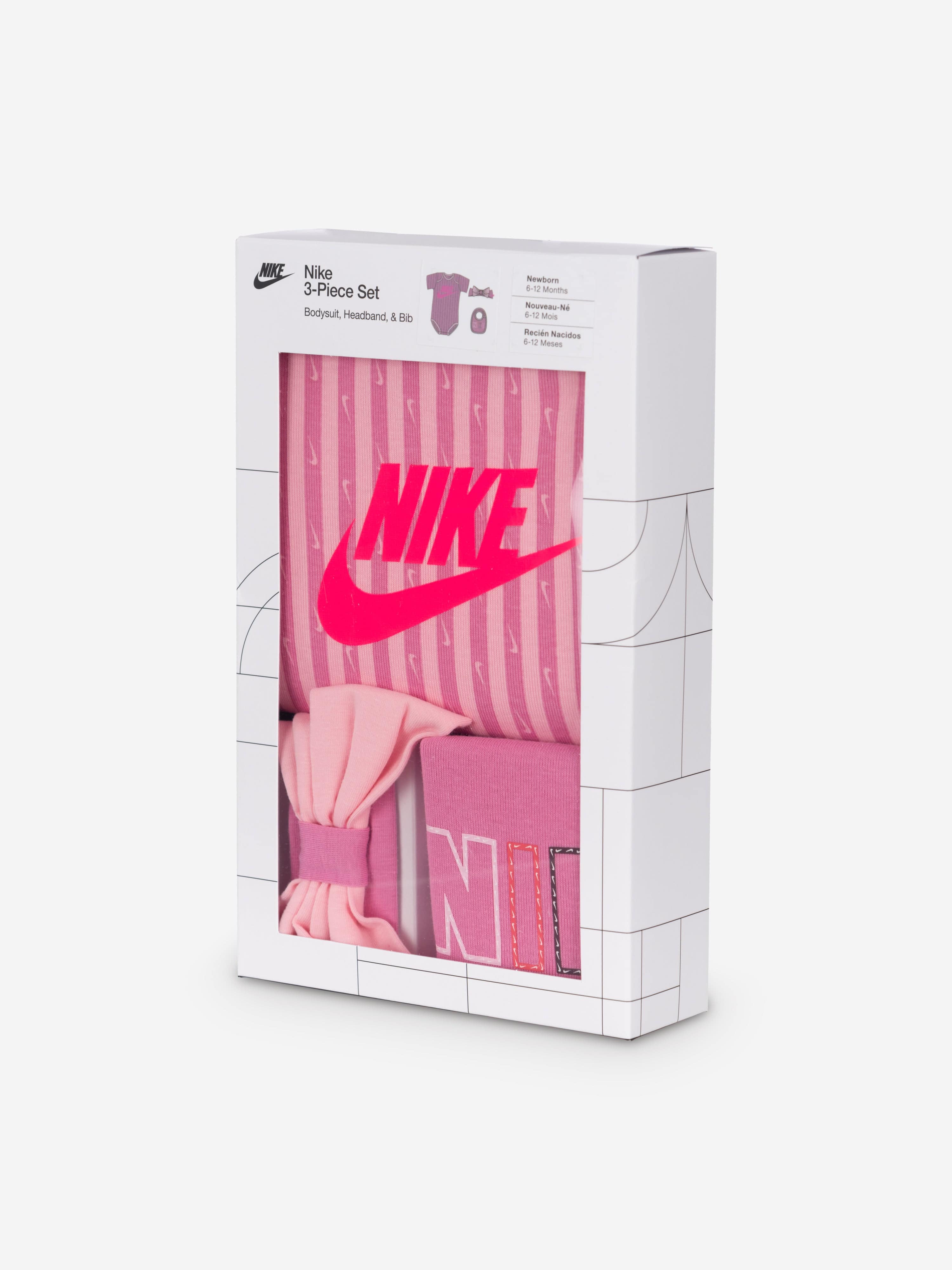 Nike Baby Girls 3 Piece Bodysuit Set in Pink Cheap Good Selling