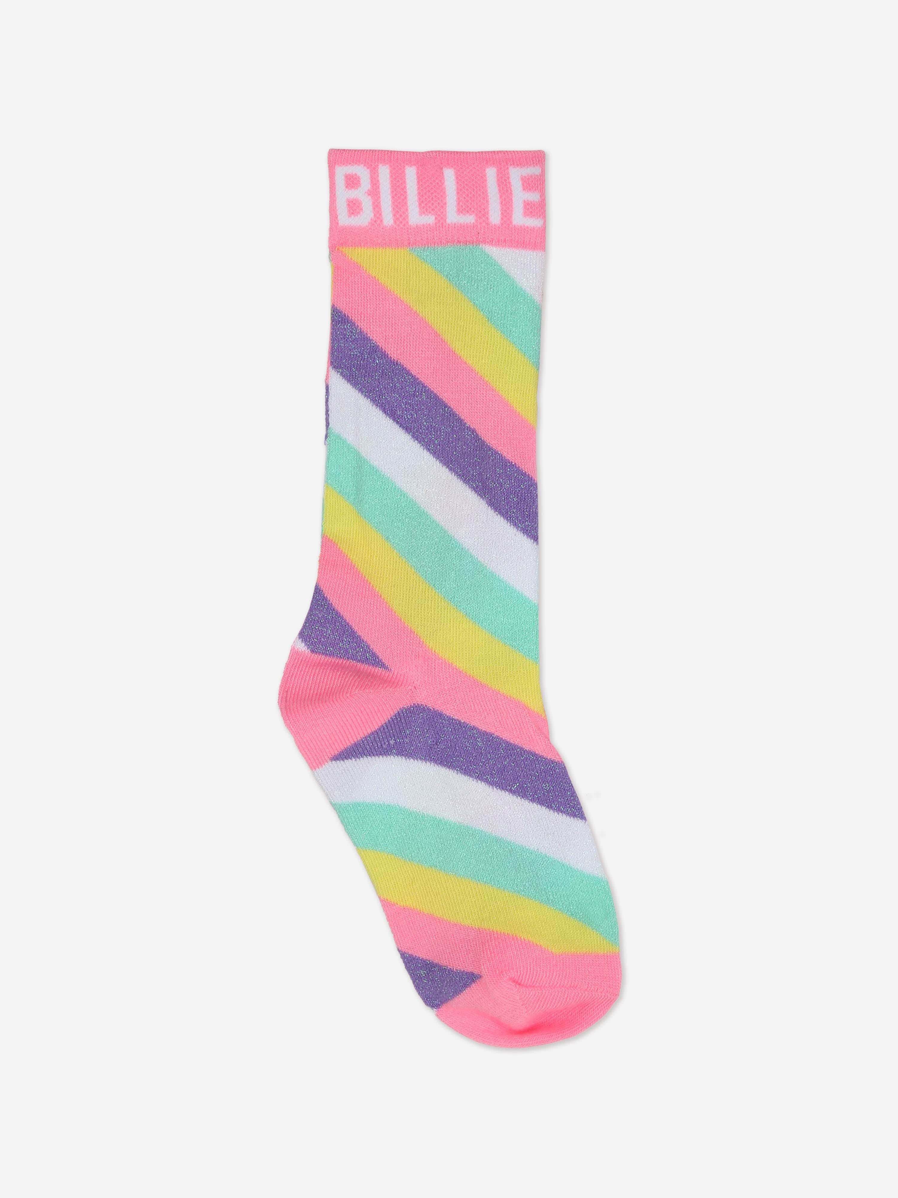 Girls Striped Logo Socks in Multicolour Cheap Sale New Arrival